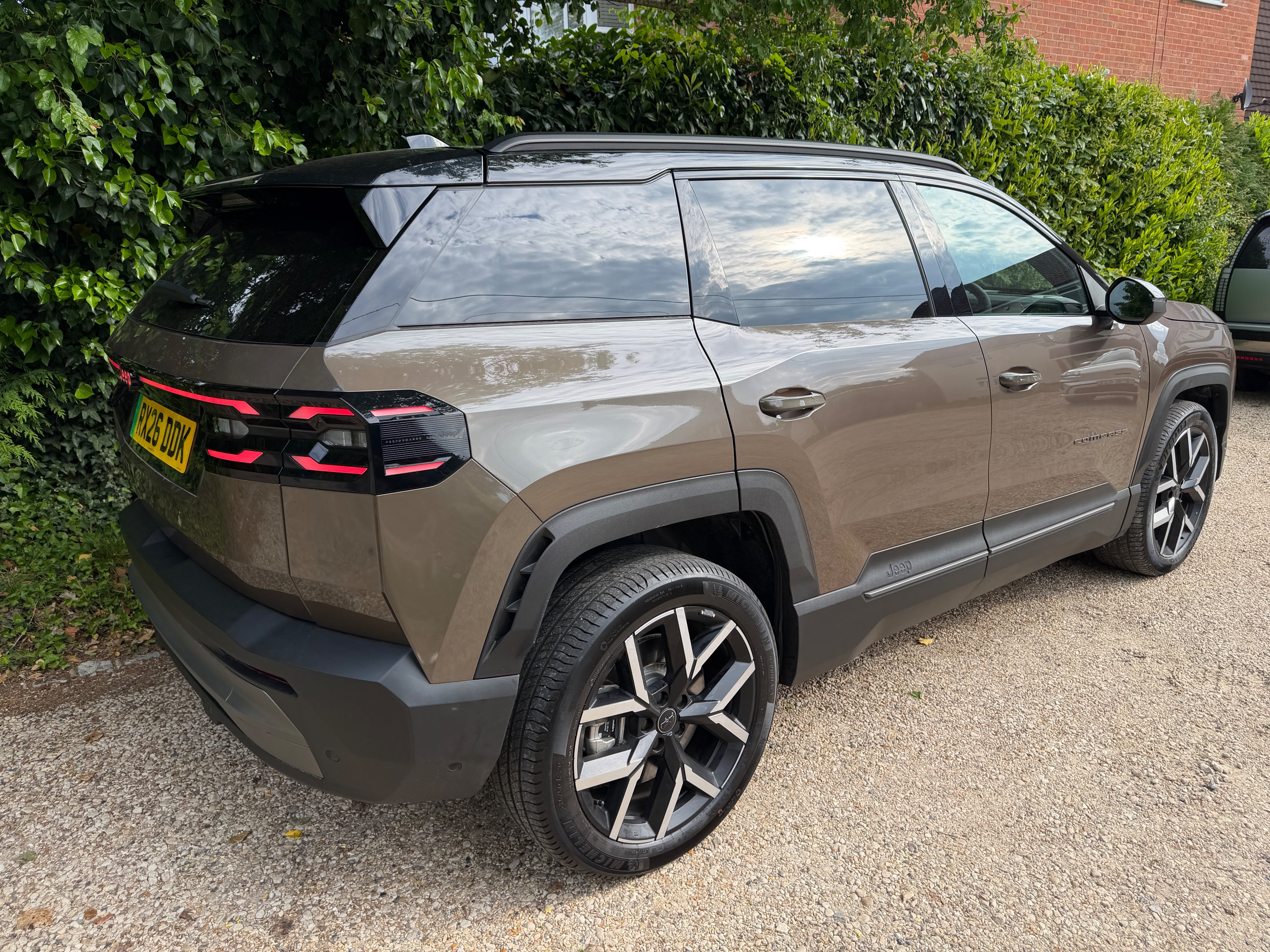 The new Jeep Compass Electric is rough road-ready, but the ride is a bit lumpy on tarmac (Steve Fowler)