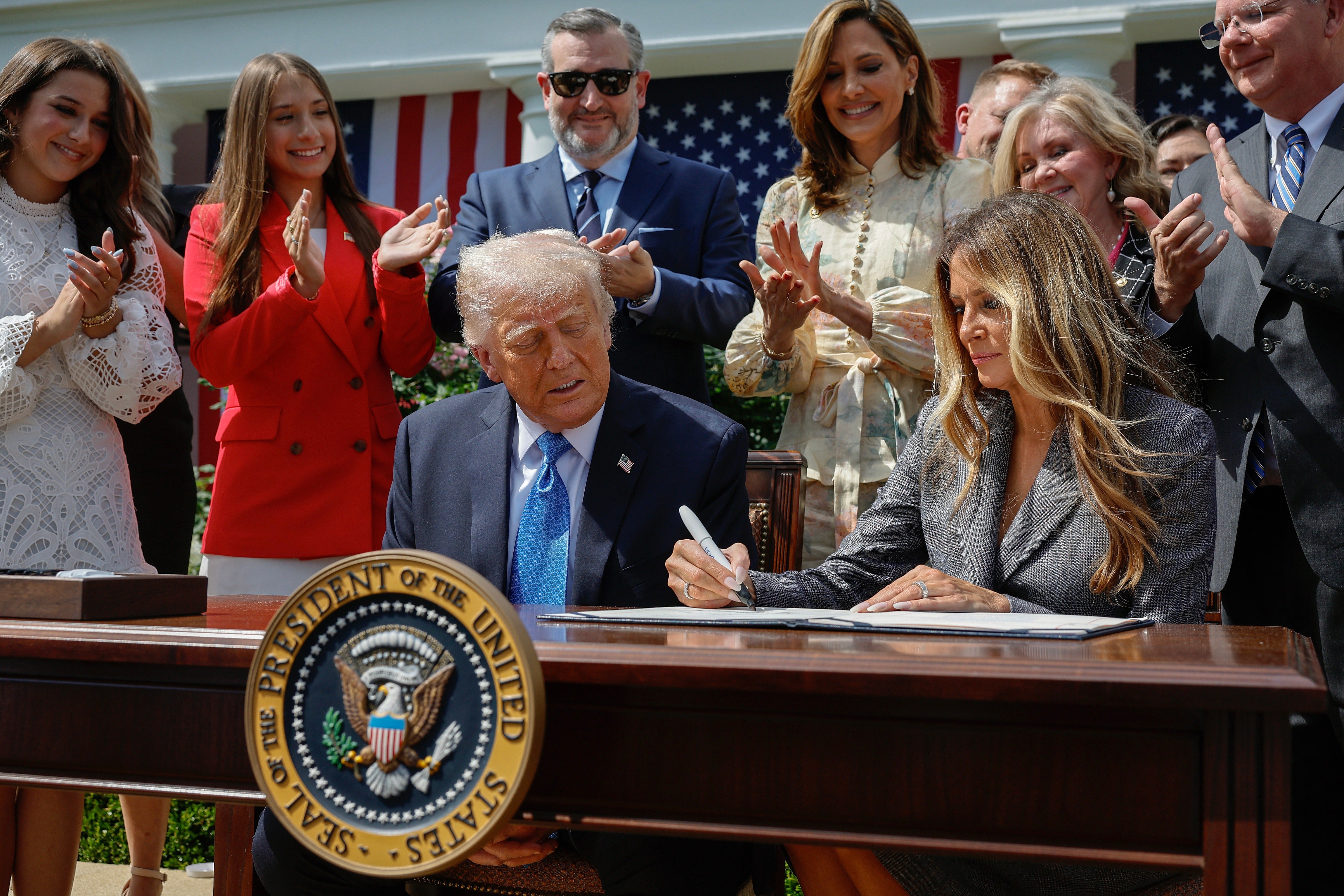 First lady Melania Trump supported the TAKE IT DOWN Act last year, which prohibits the publication of authentic and AI-generated sexual images published without a person’s consent, and requires online platforms to remove them within 48 hours of a complaint