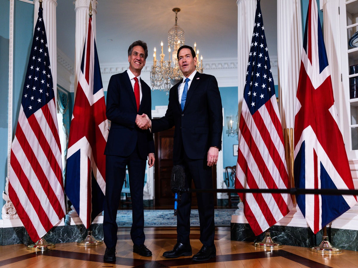 Miliband ignores questions about past views on Trump during Washington trip  | The Independent