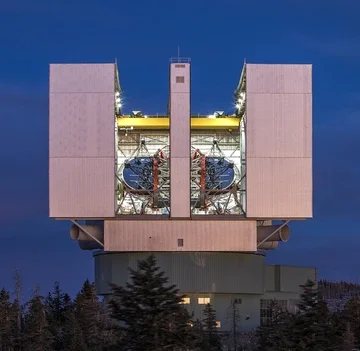 Large Binocular Telescope Observatory, or LBTO, located atop Mount Graham in Southeastern Arizona, (LBTO)