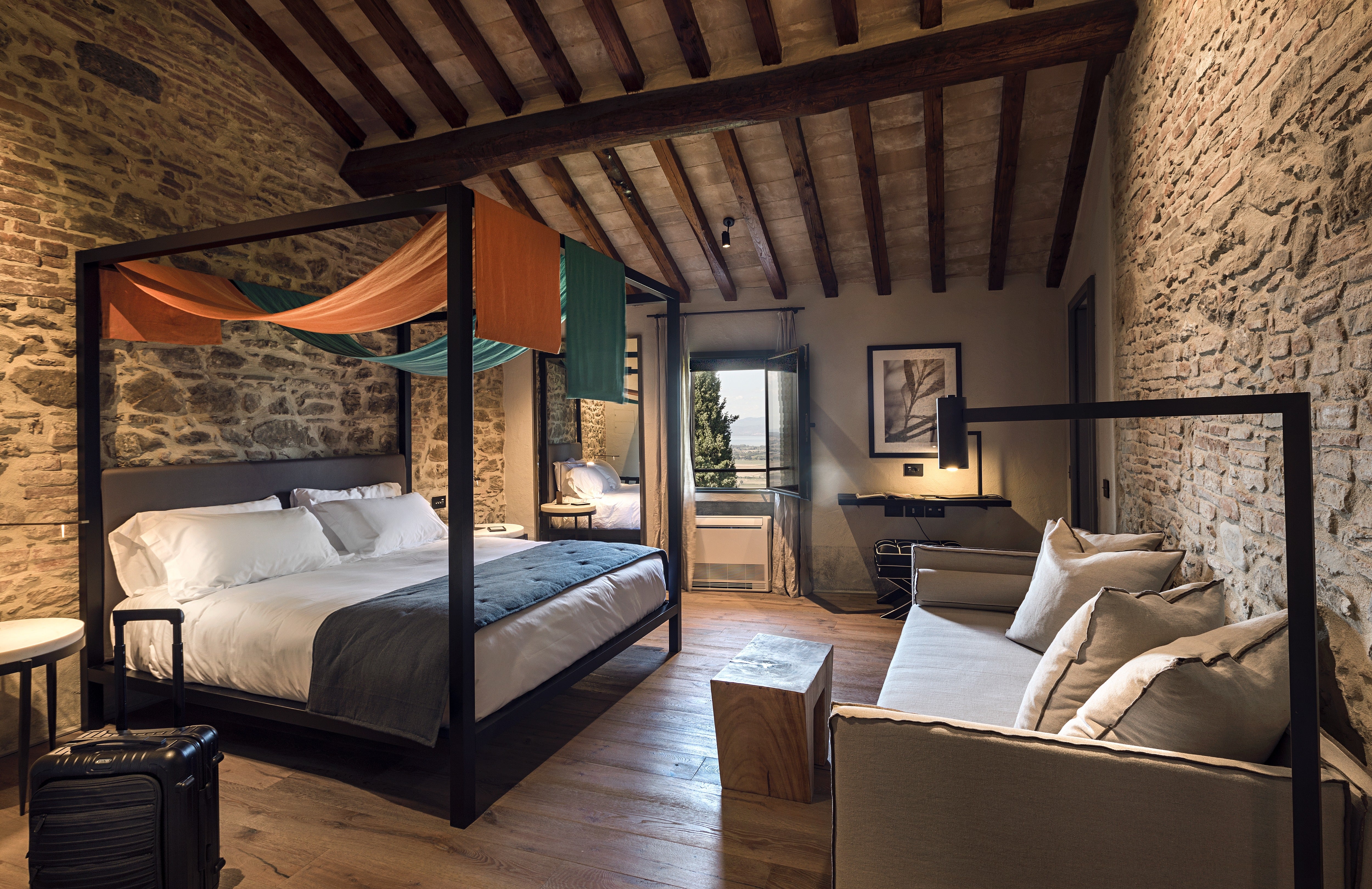 Design-led rooms were curated by interior architect Pelizzari Studio