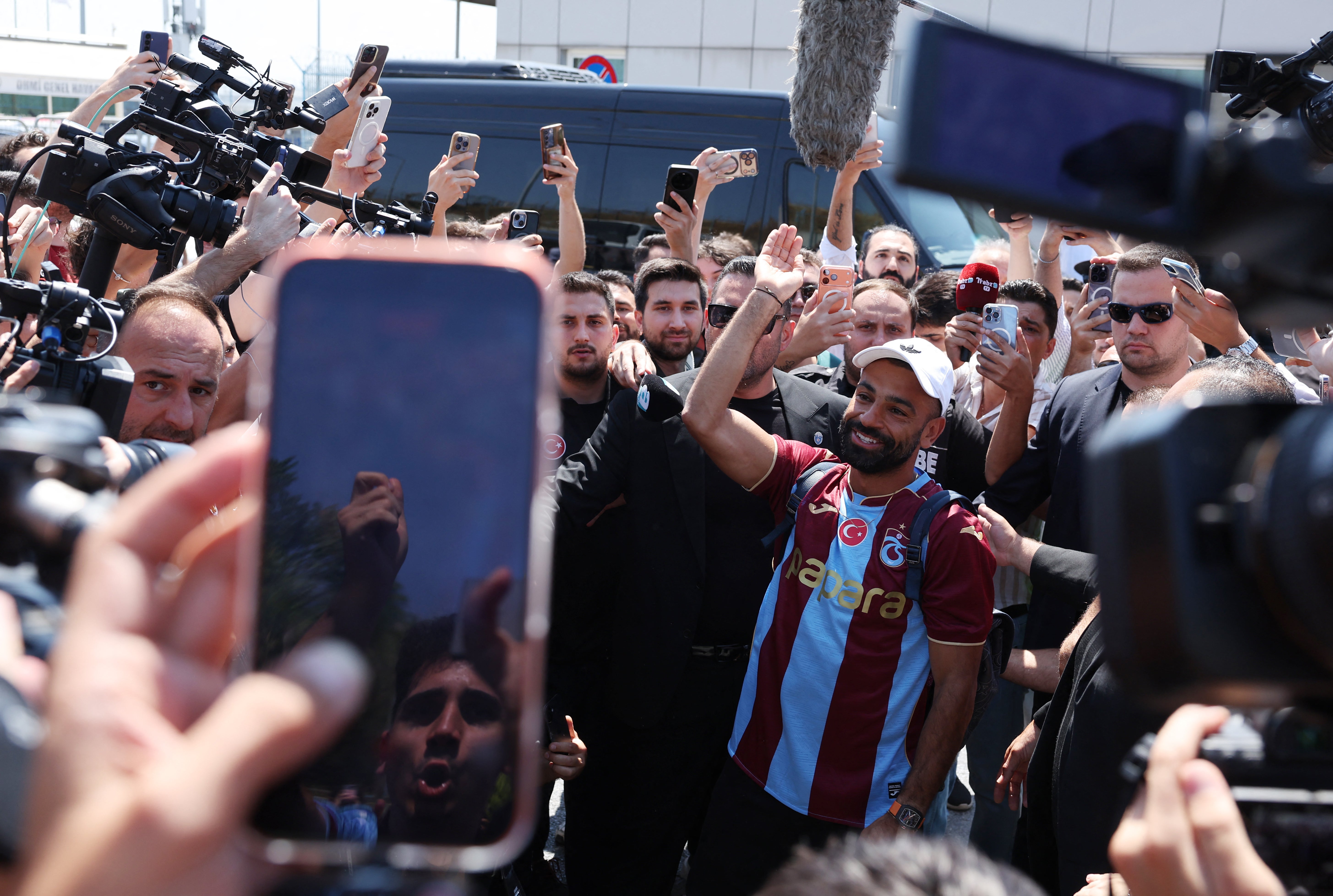 But he was mobbed by fans during his introduction at the club