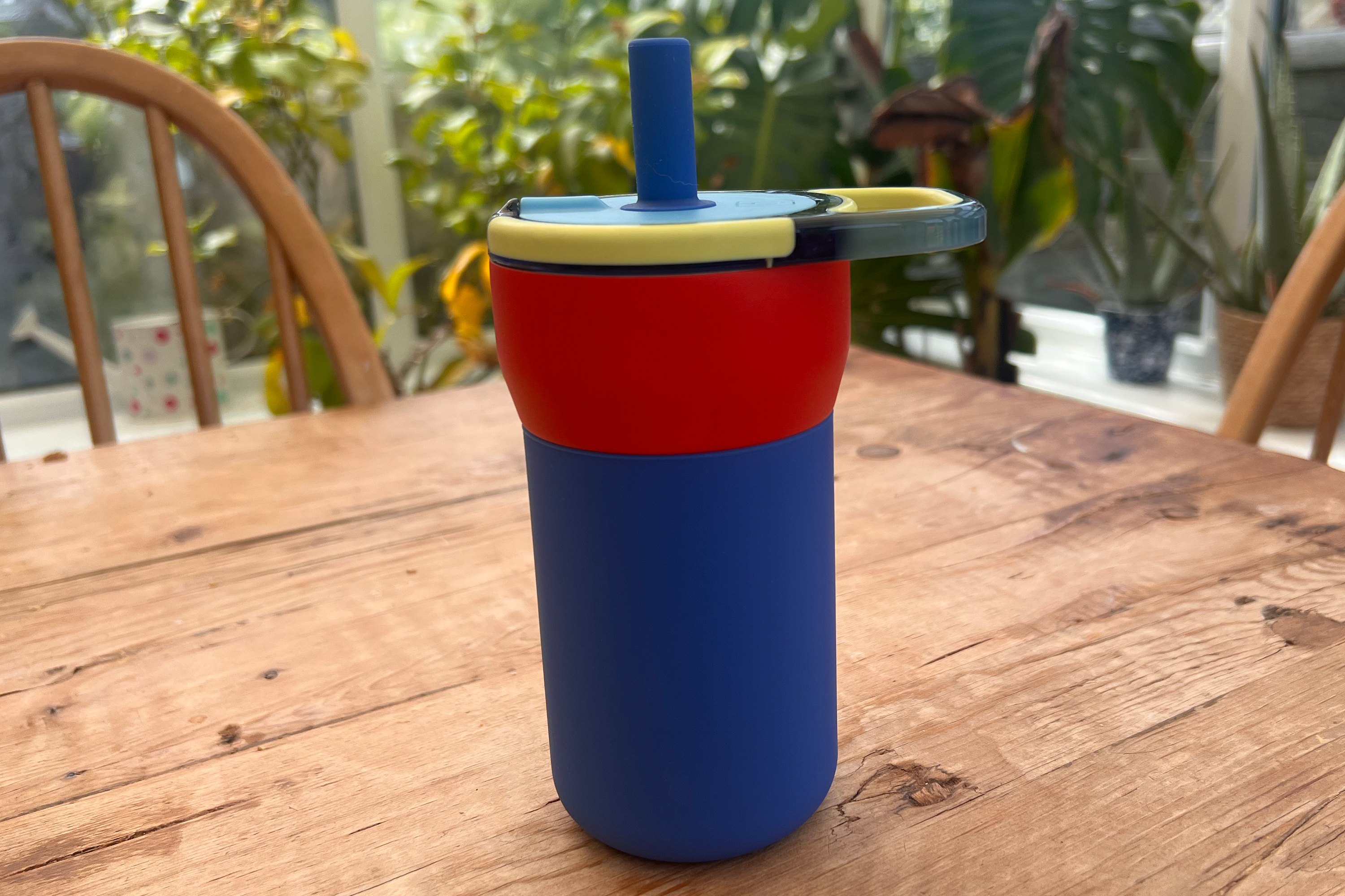 This straw bottle is leak proof (Sarah Dawson/The Independent)