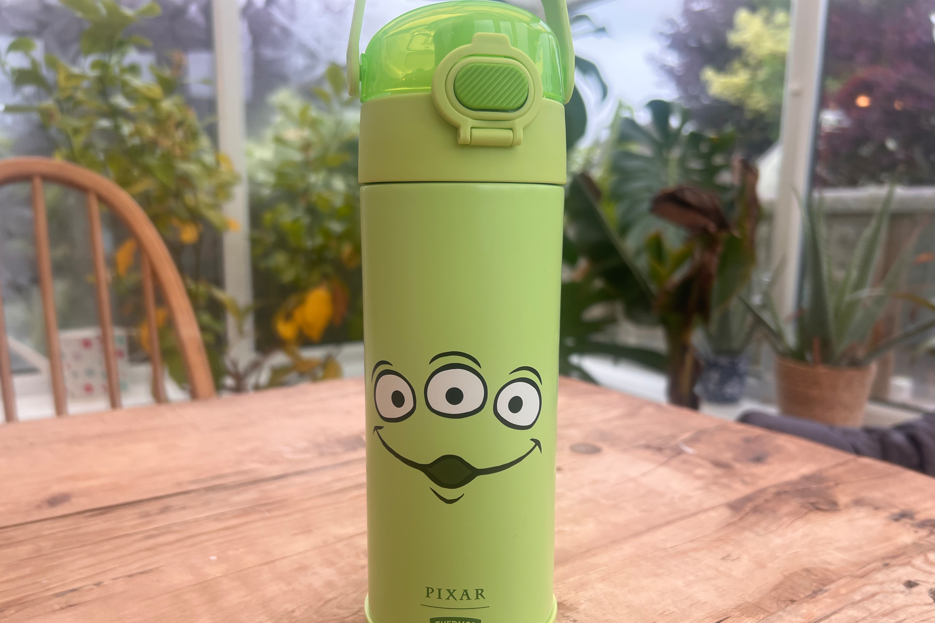 The push-button lid keeps the spout clean (Sarah Dawson/The Independent)