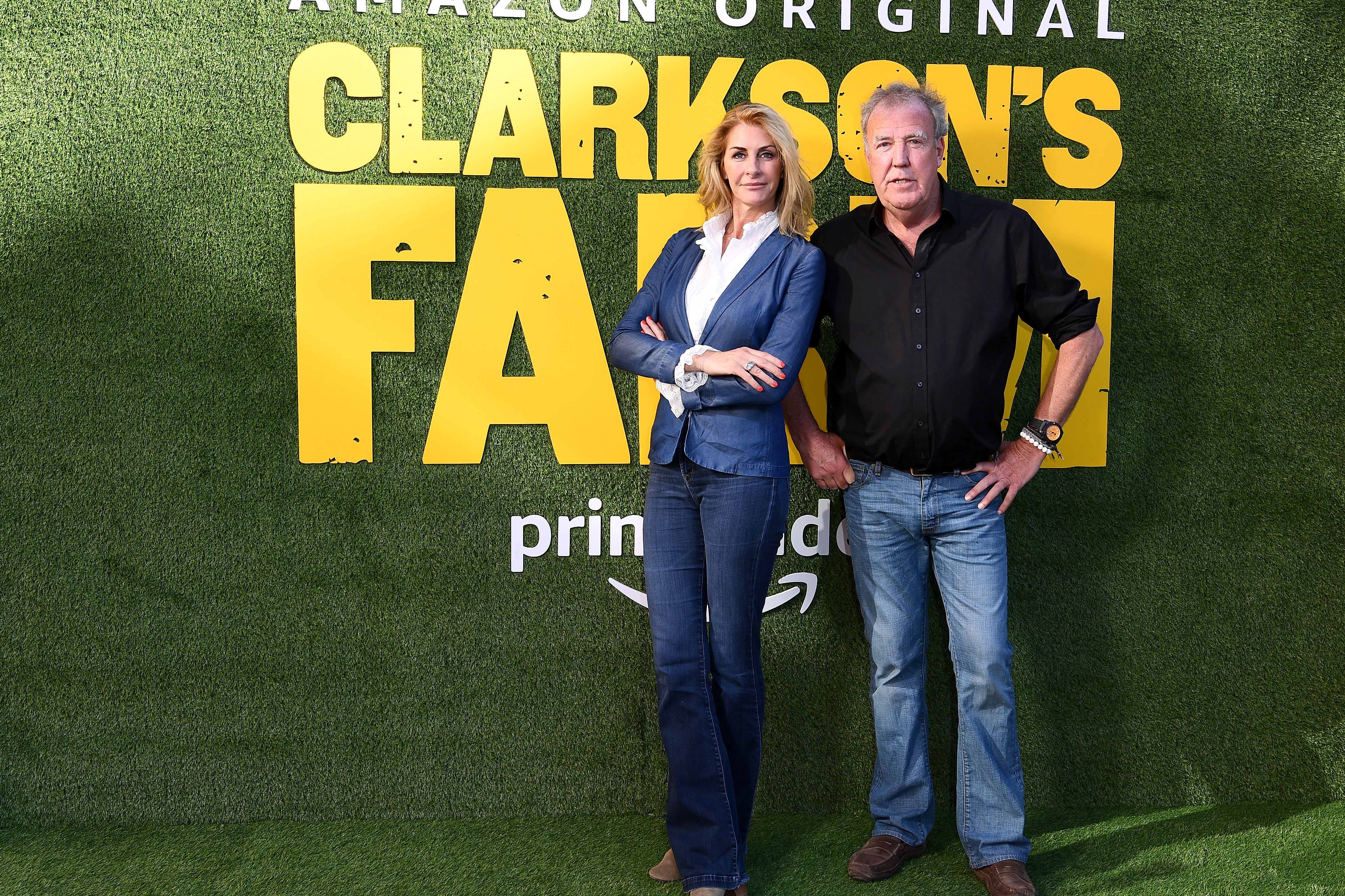 Lisa Hogan and Jeremy Clarkson both star in Clarkson's Farm on Prime Video (Getty)