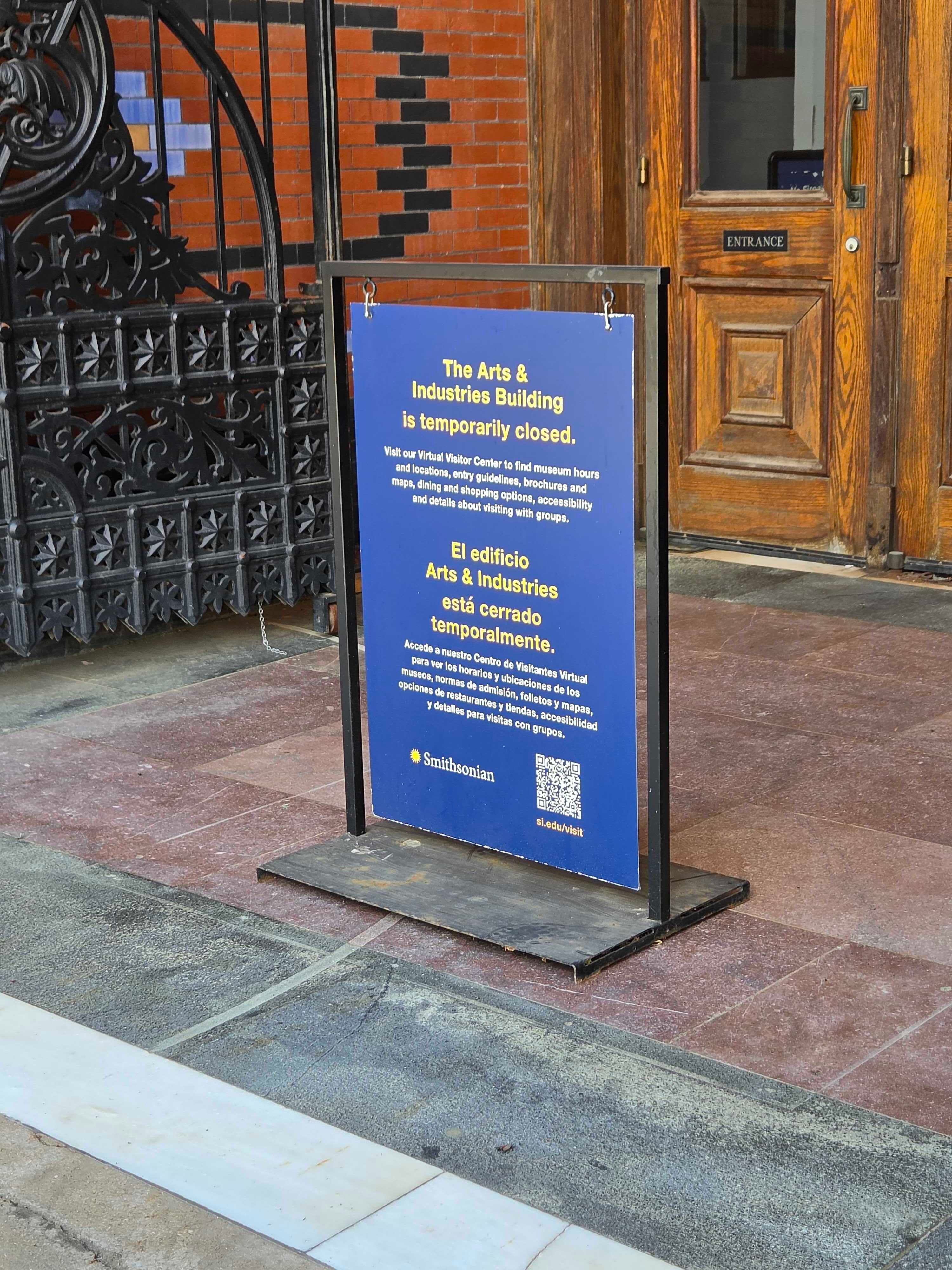 The Smithsonian Arts & Industries Building in Washington, D.C., was also temporarily closed (John Bowden / The Independent)