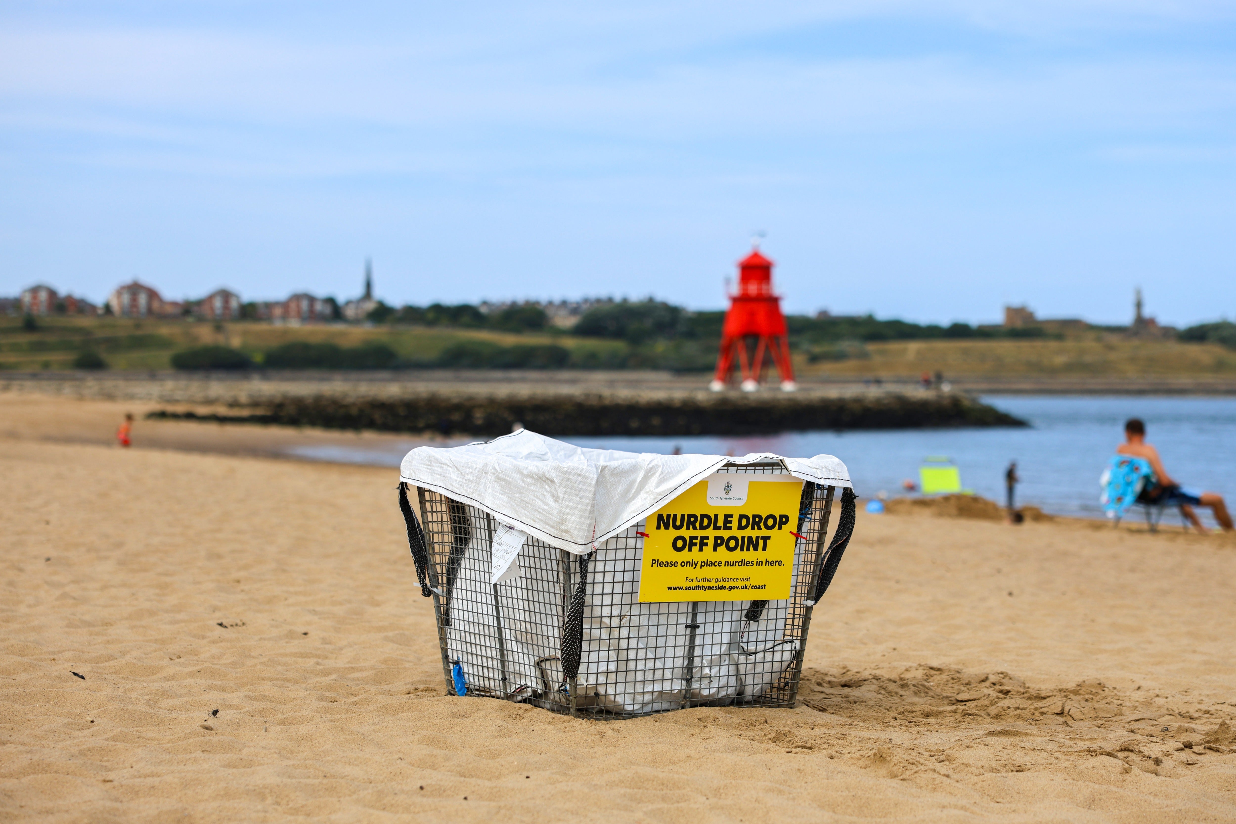 Nurdle collection baskets were put out