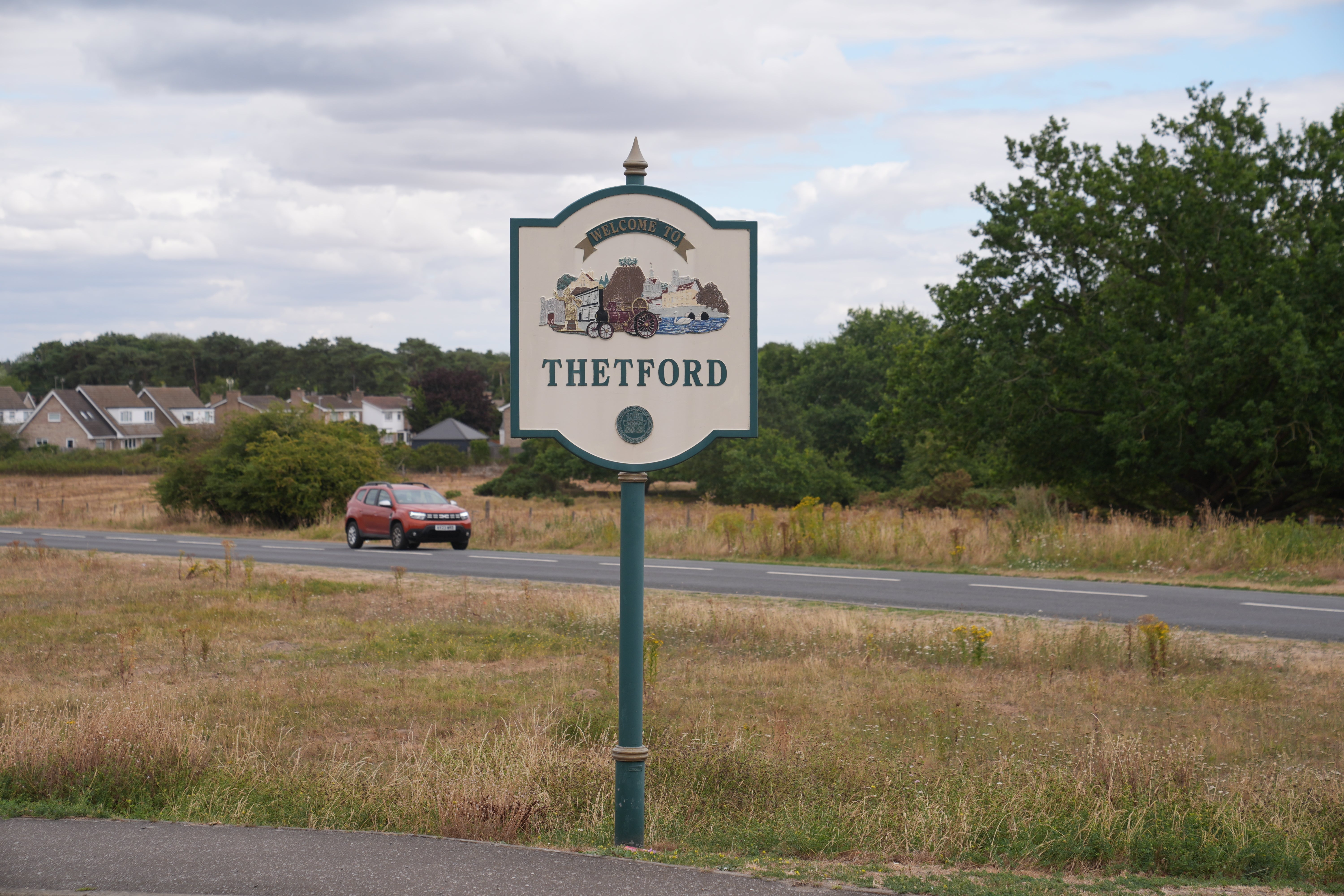 Thetford’s sign in Norfolk (Joe Giddens/PA)