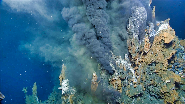 Hydrothermal vent on the Niua underwater volcano in the Lau Basin, southwest Pacific Ocean