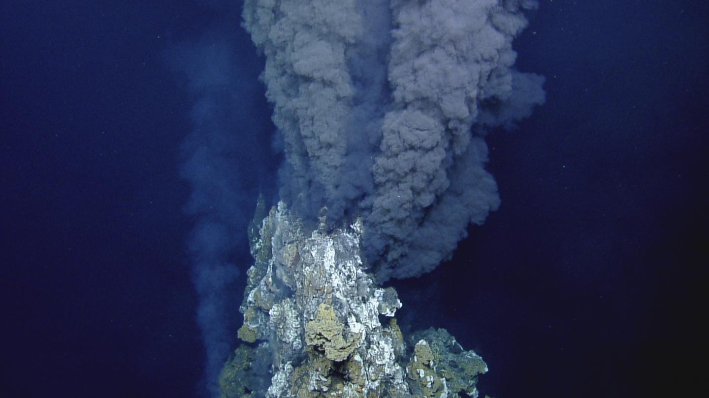 Hydrothermal vent type called 'black smokers'