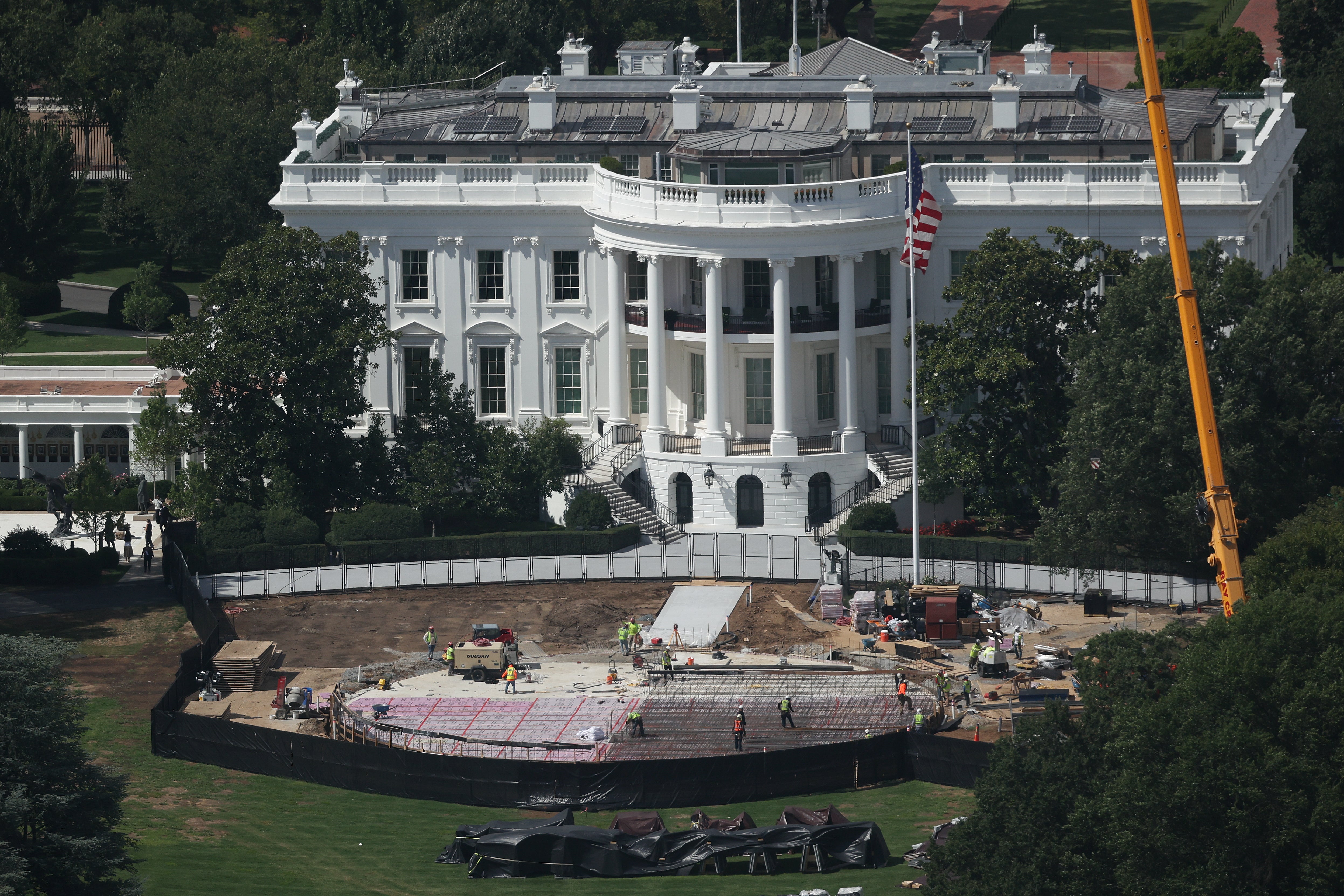 The president is also building a helipad near the White House