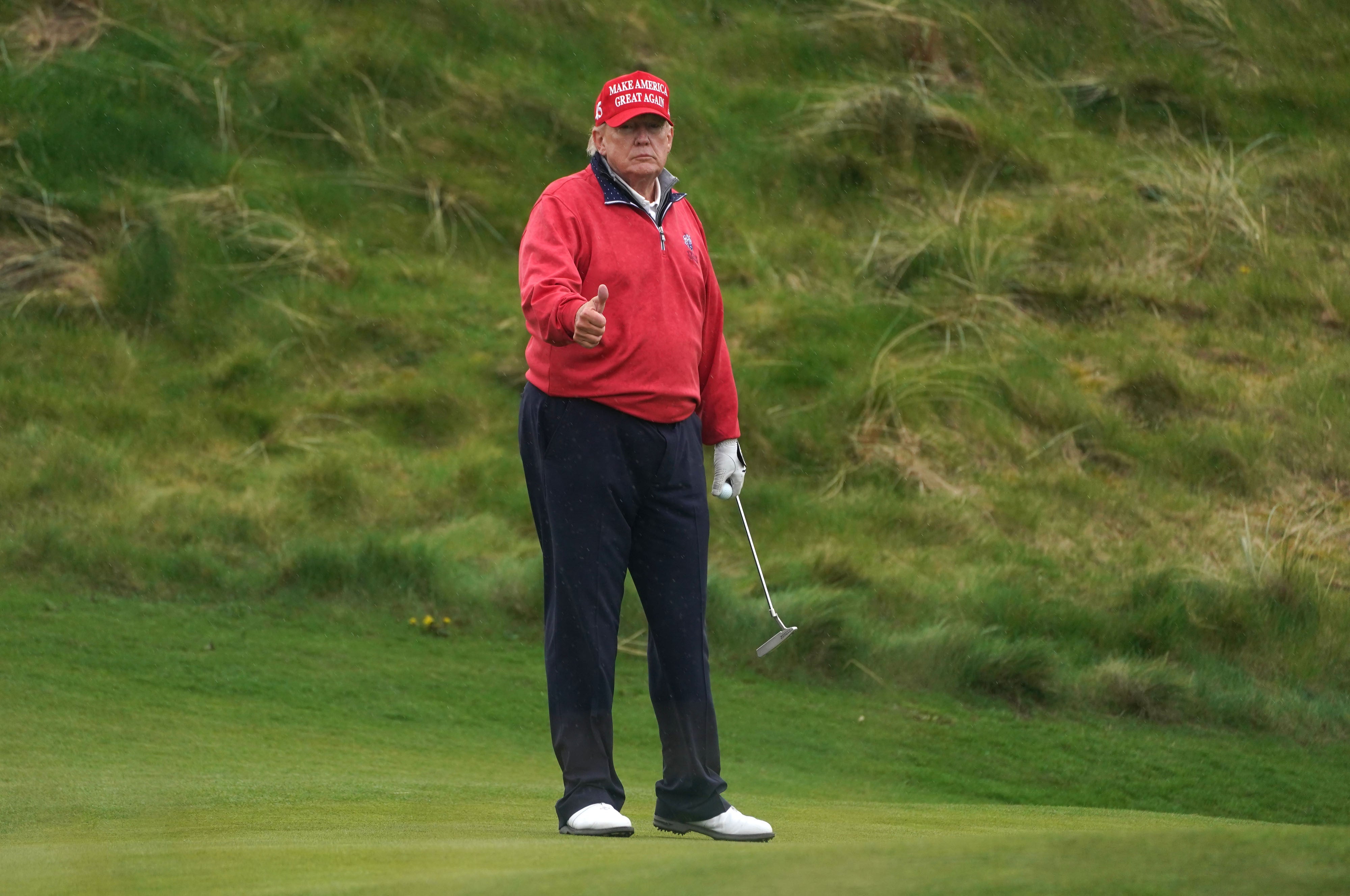 Donald Trump is a keen golfer, something connected to his love of grass