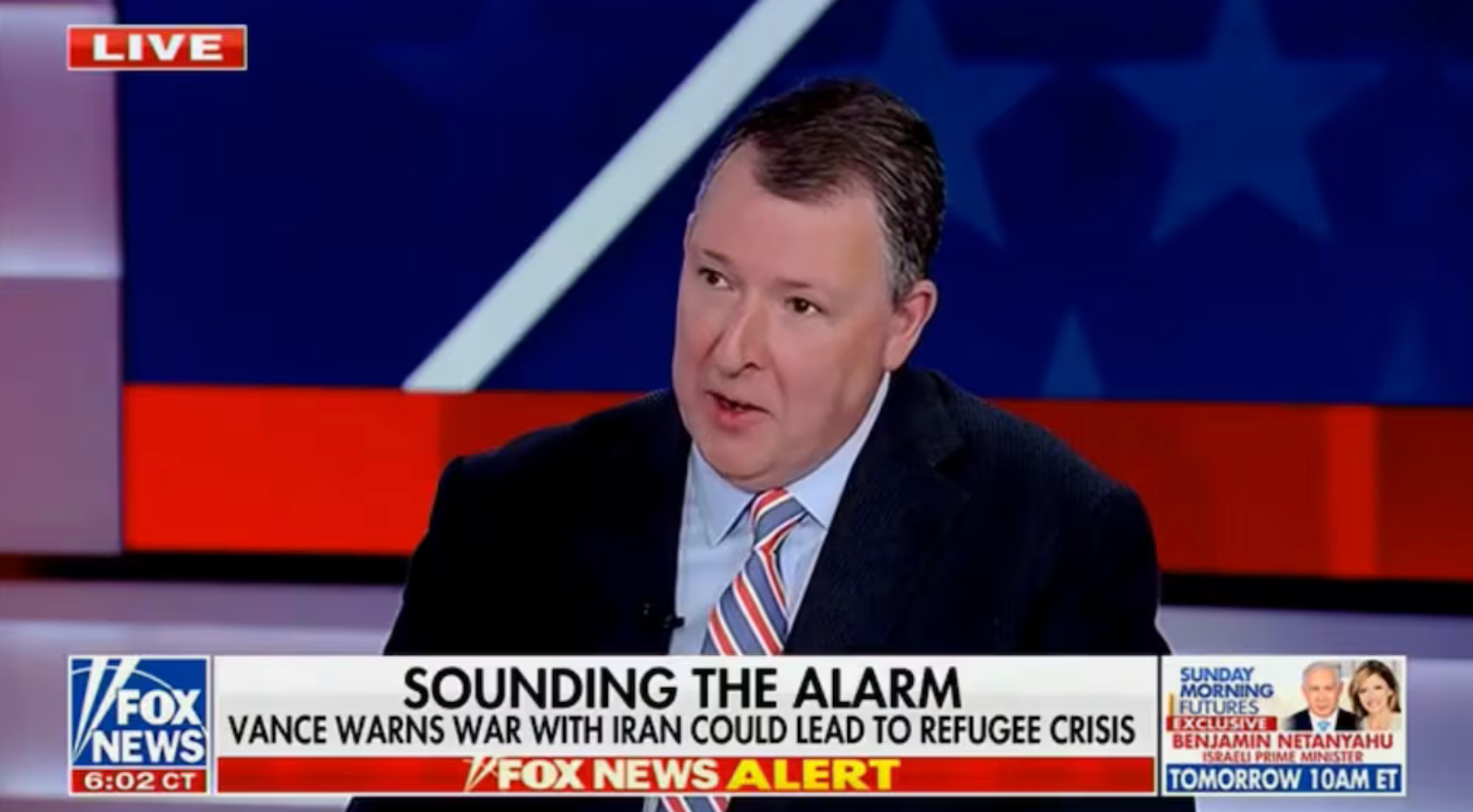 Thiessen has recently criticized Vance over Iran, accusing him of misrepresenting President Donald Trump's position