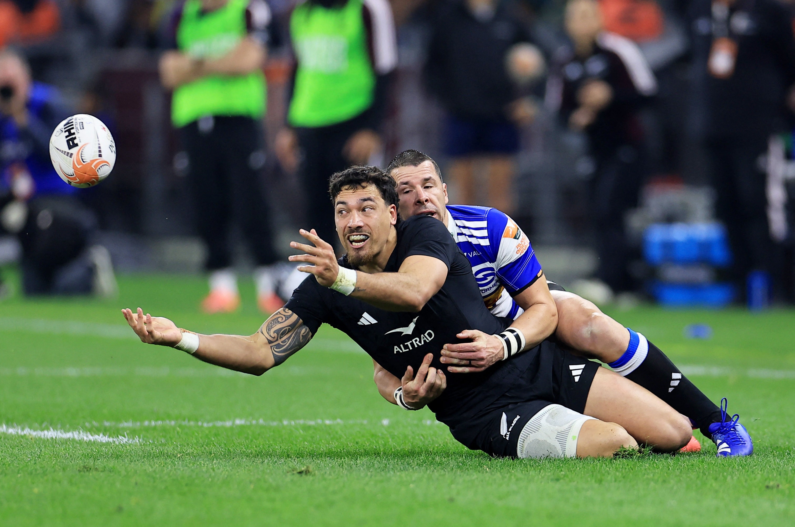 The All Blacks had to battle to victory