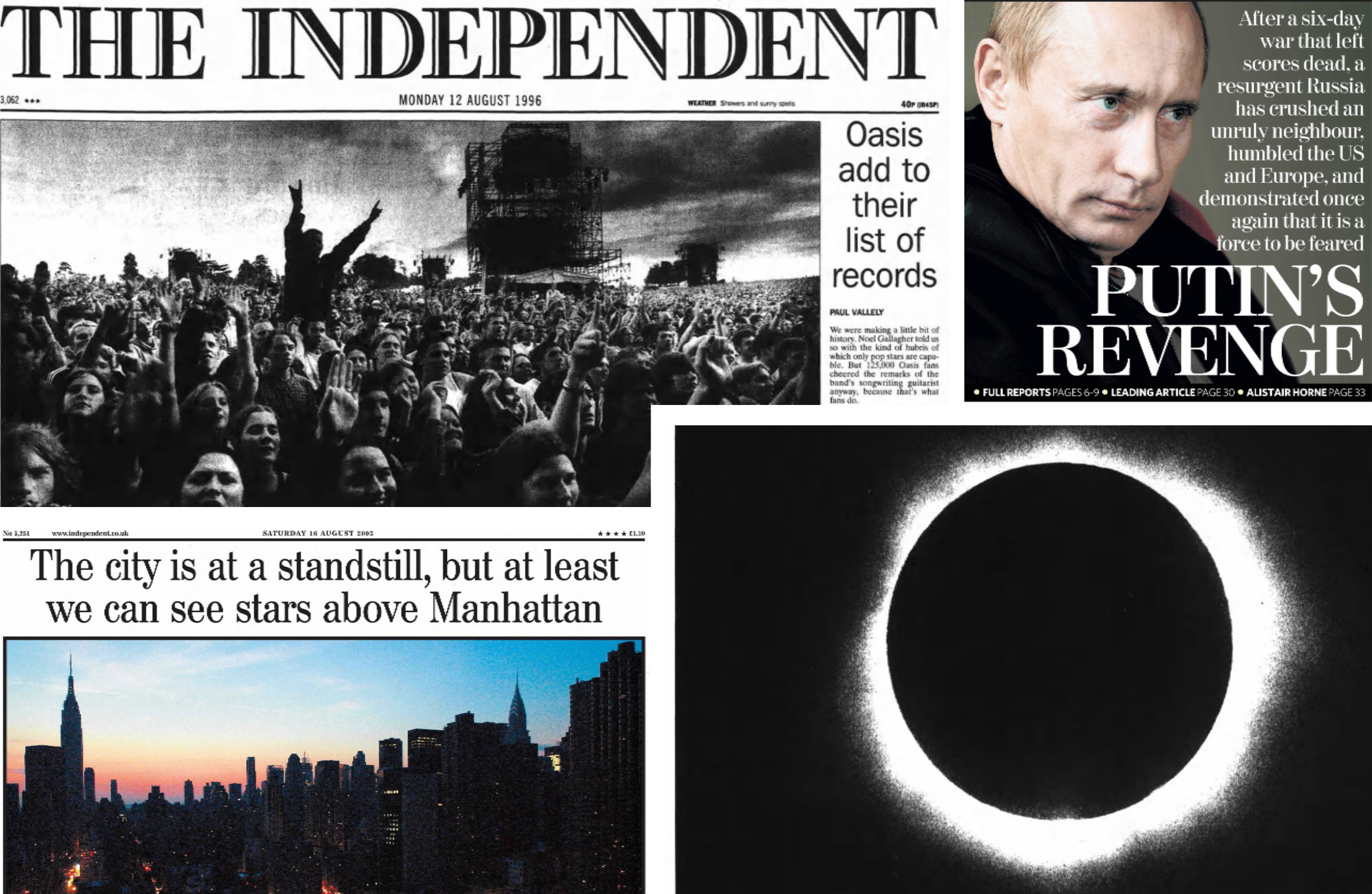This Week in History: A total eclipse, Britpop and &lsquo;Putin&rsquo;s revenge&rsquo;