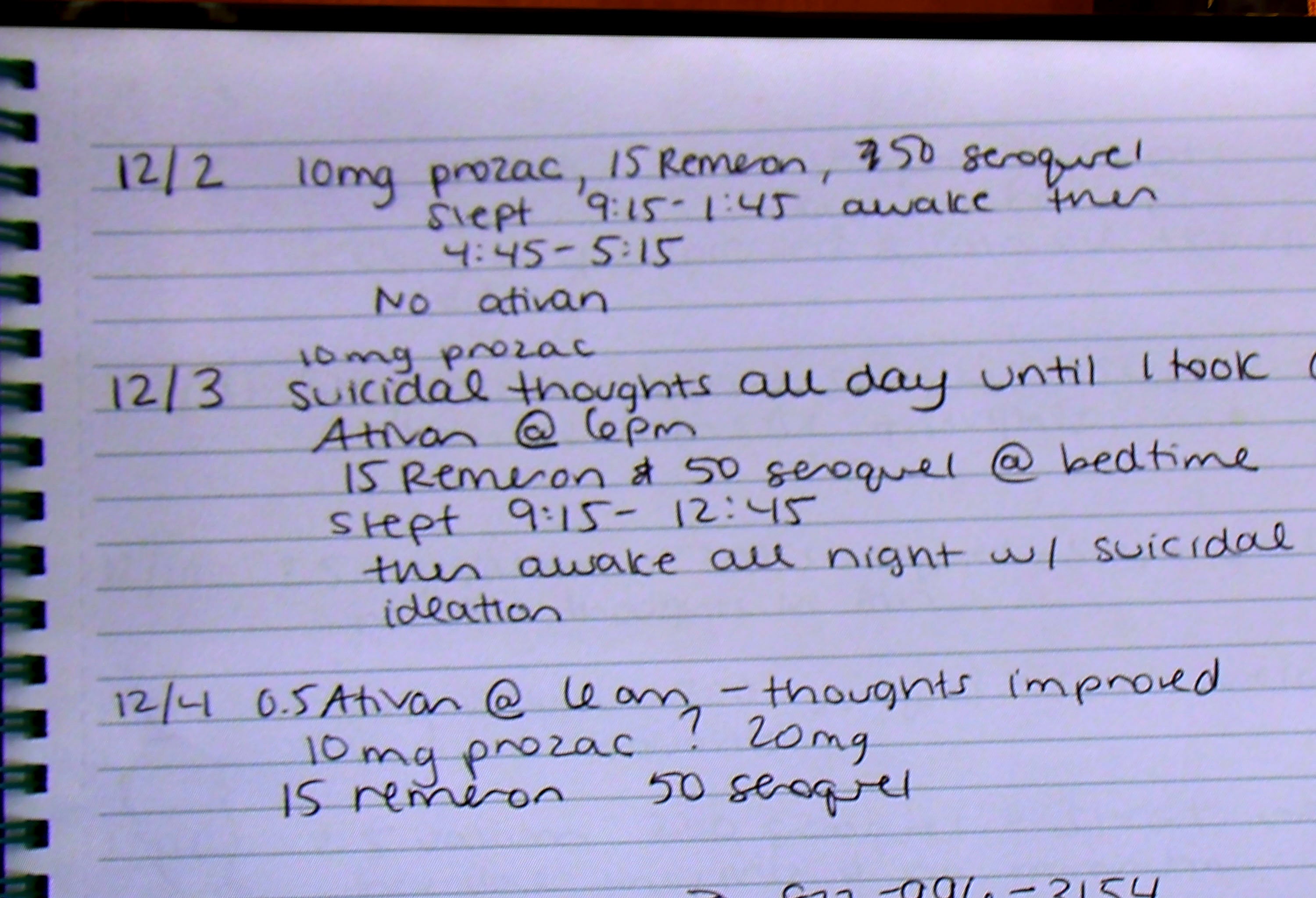 Clancy’s handwritten notes detailing her mental health struggles were shown at trial