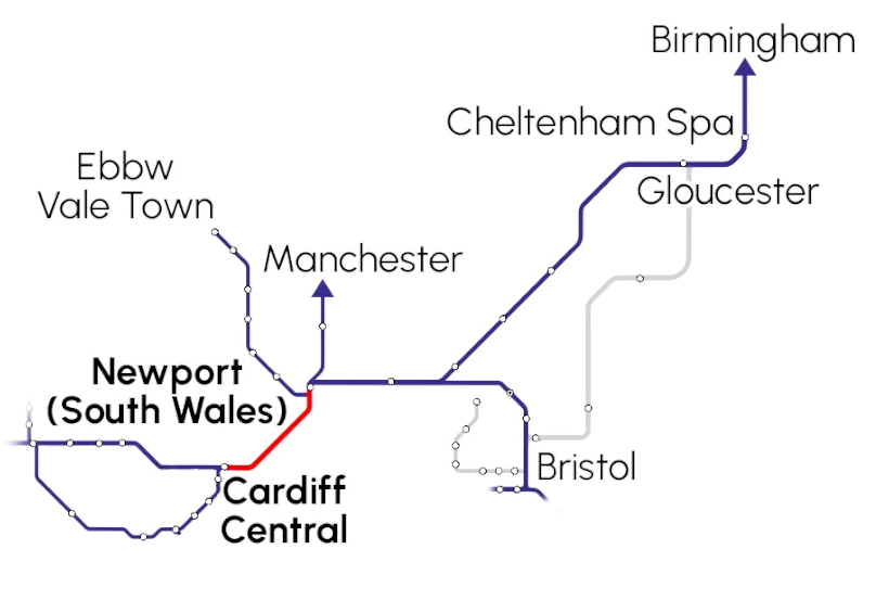 Further major disruption was announced in Wales on Friday – several routes travelling between Cardiff Central and Newport are affected