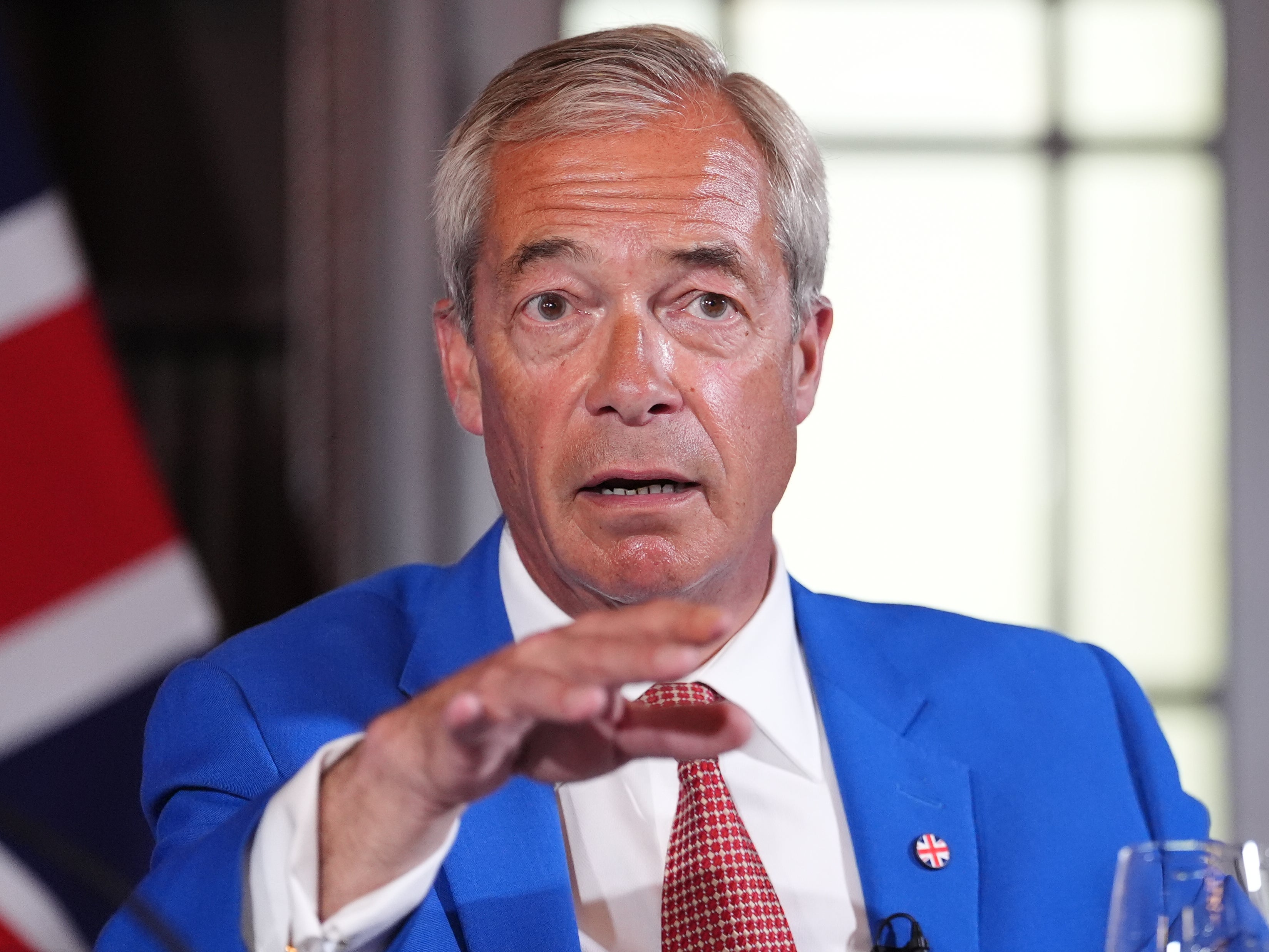 Nigel Farage said that he was the victim of an ‘outright arson attempt’ in 2025