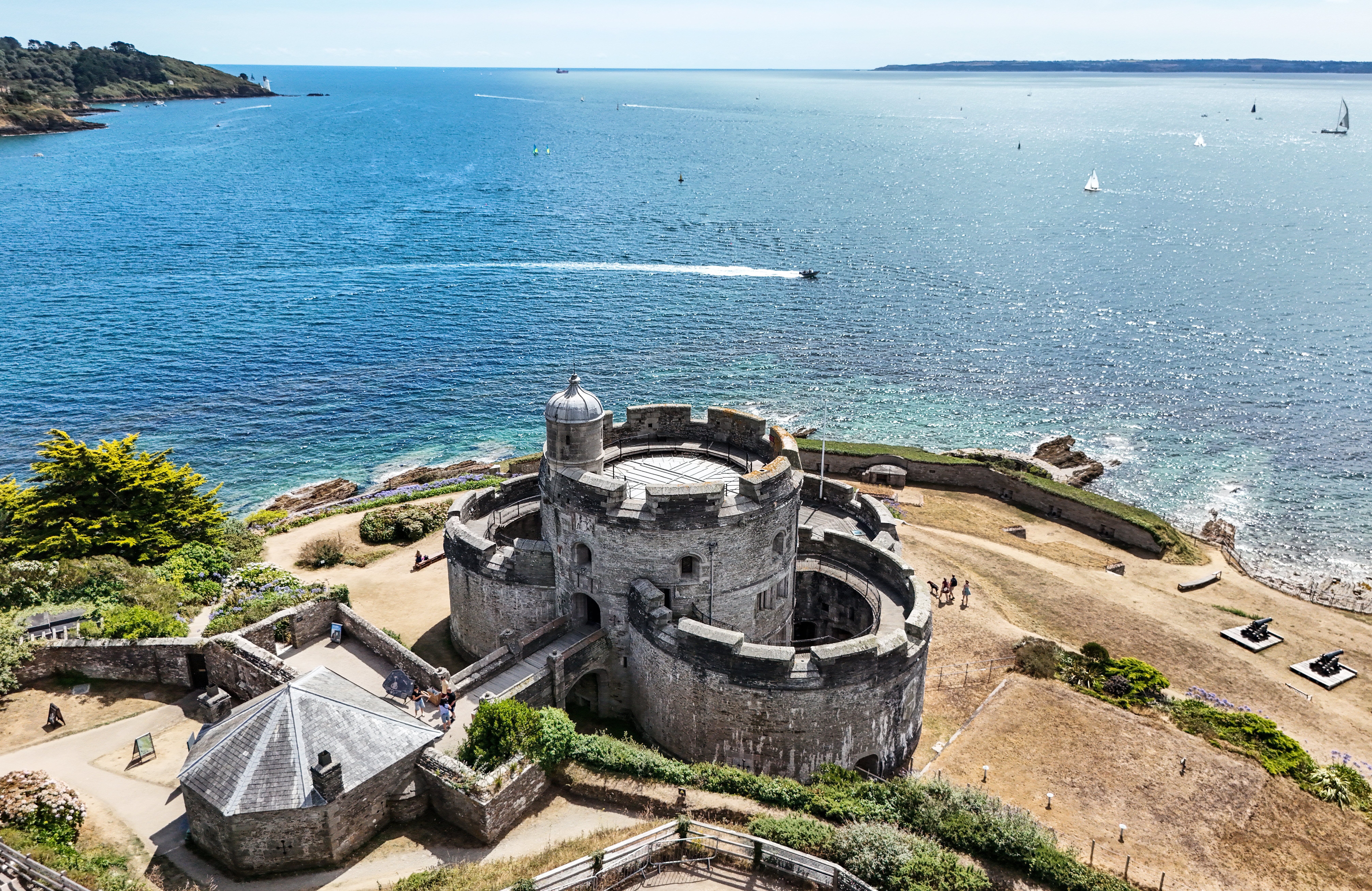 St Mawes Castle in Cornwall. The country has been hit by hot weather all summer, leading to droughts in some areas