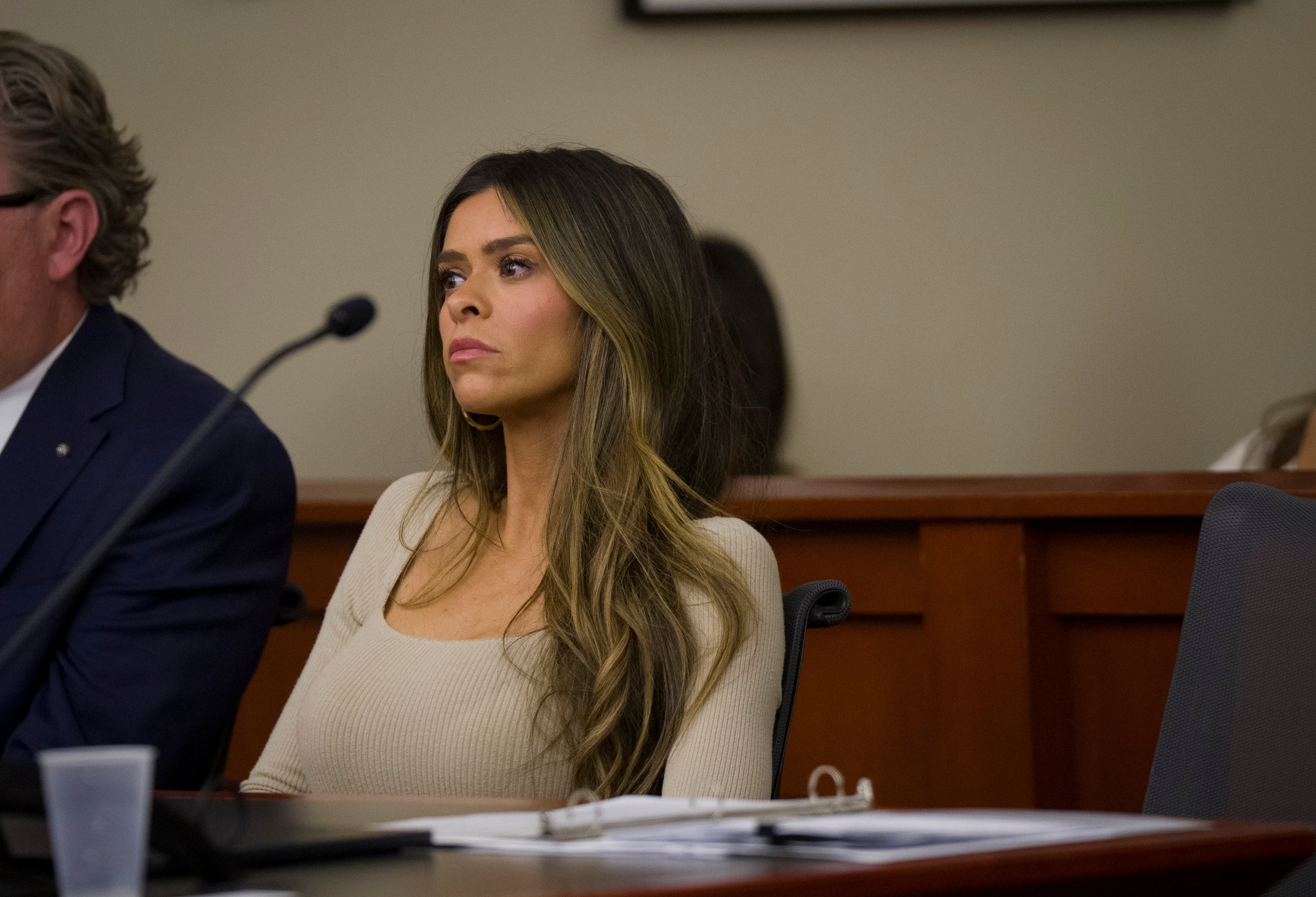 Taylor Frankie Paul appeared at a protective order hearing in April (Getty)