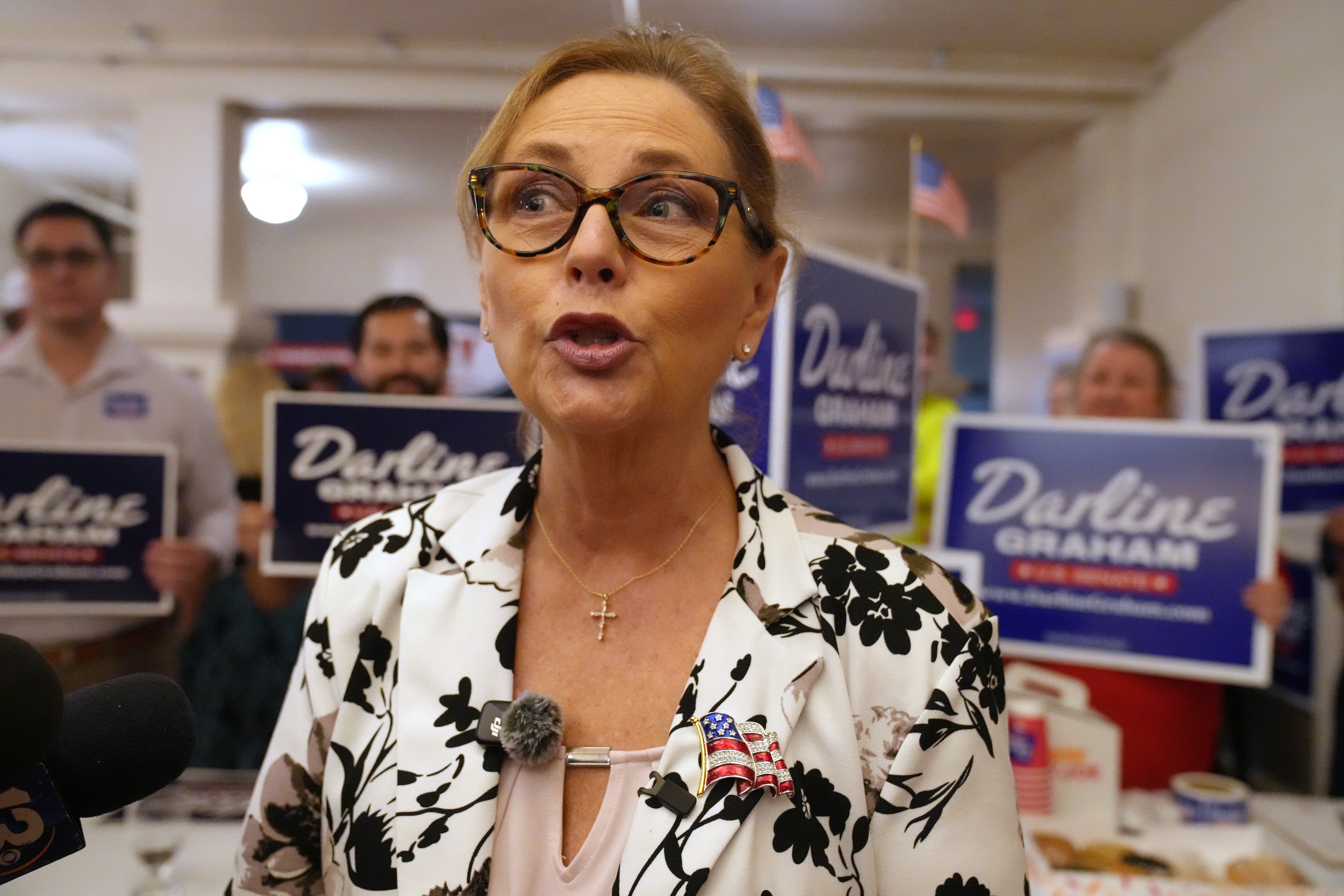 Graham has been largely absent from the campaign trail, spending most of her time in Washington as an interim senator