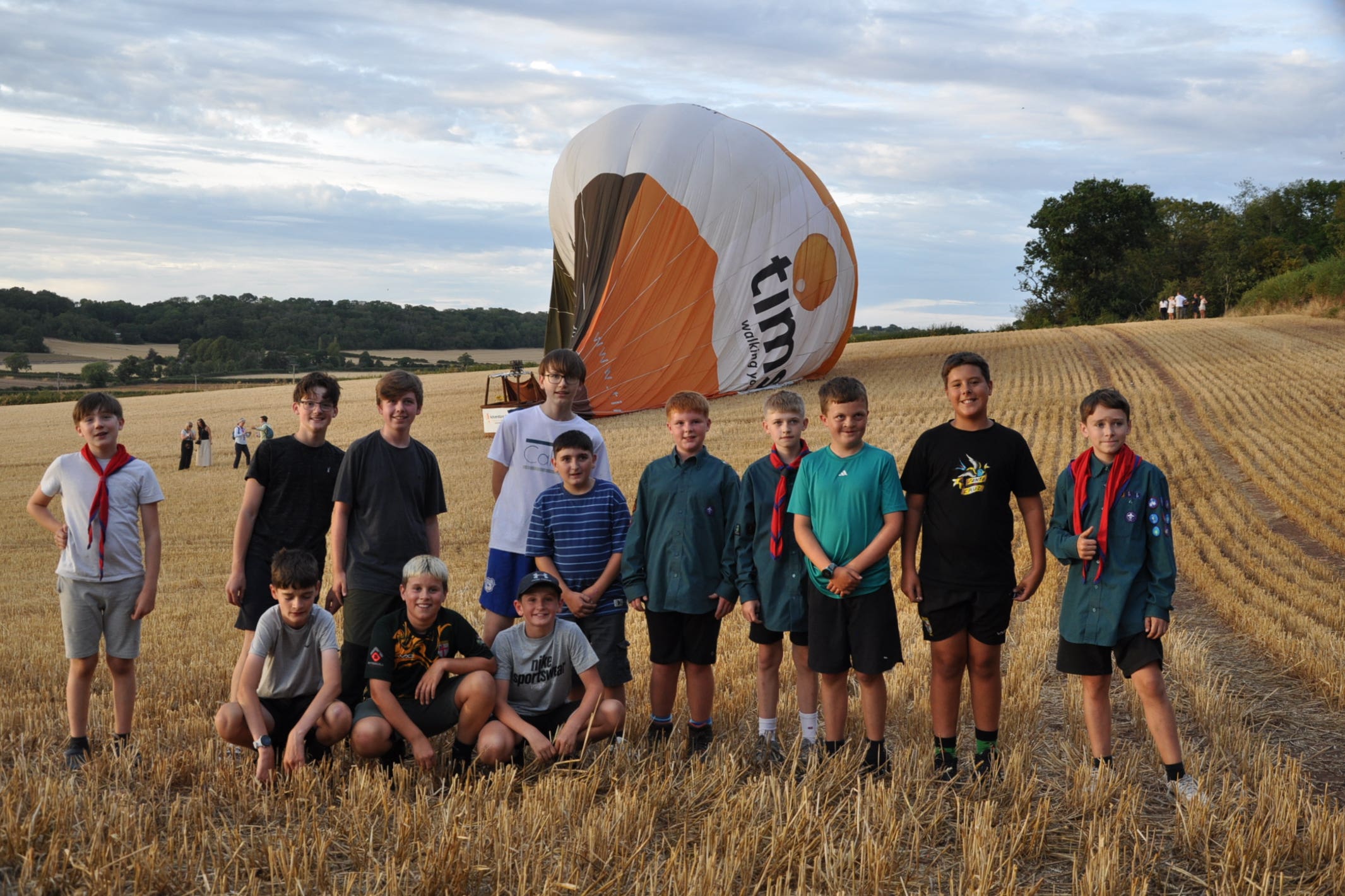 The 1st Beddau Scout Group helped to land the balloon (PA Wire)