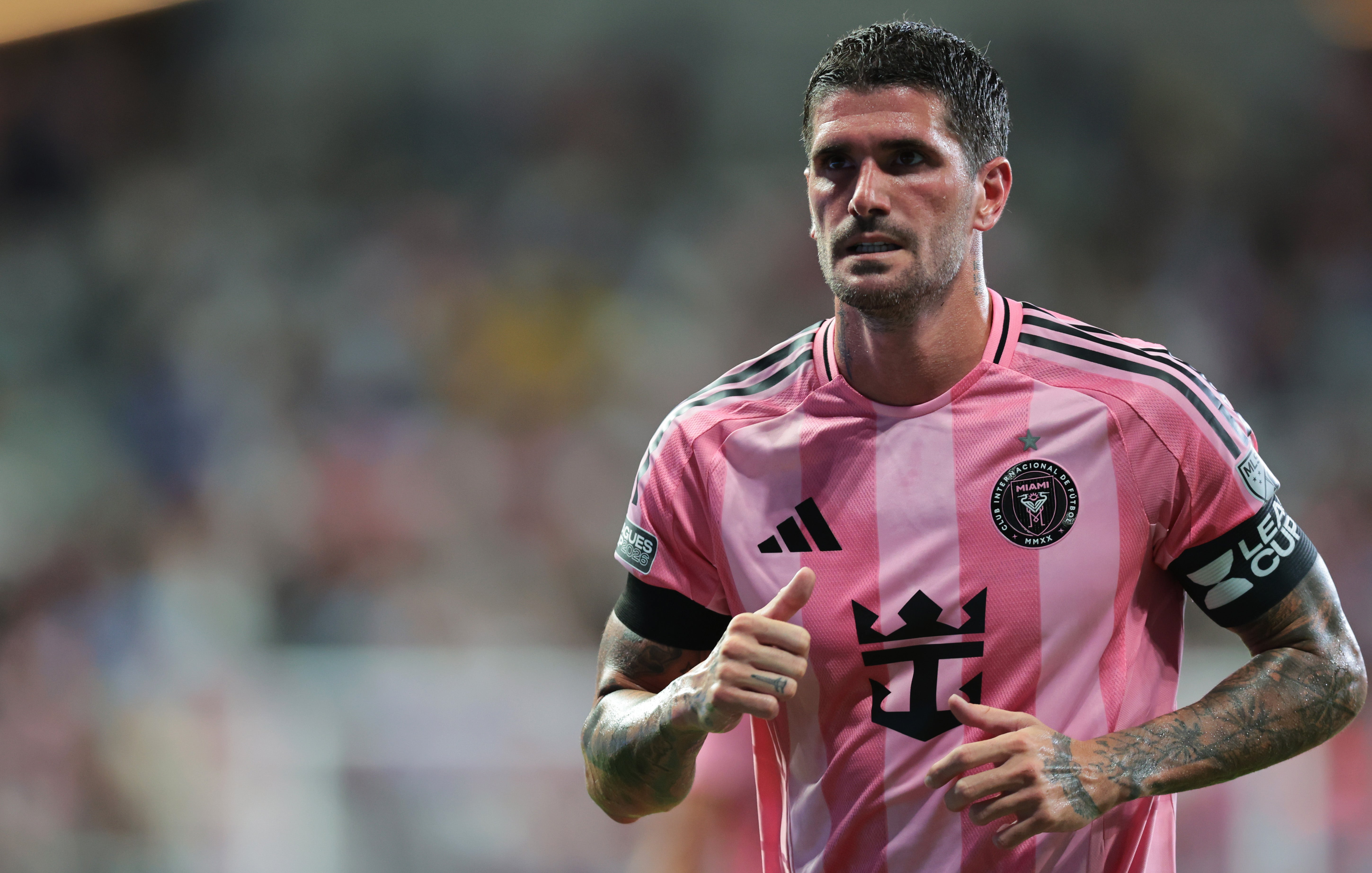Inter Miami players wore black armbands after Lionel Messi's father passed away