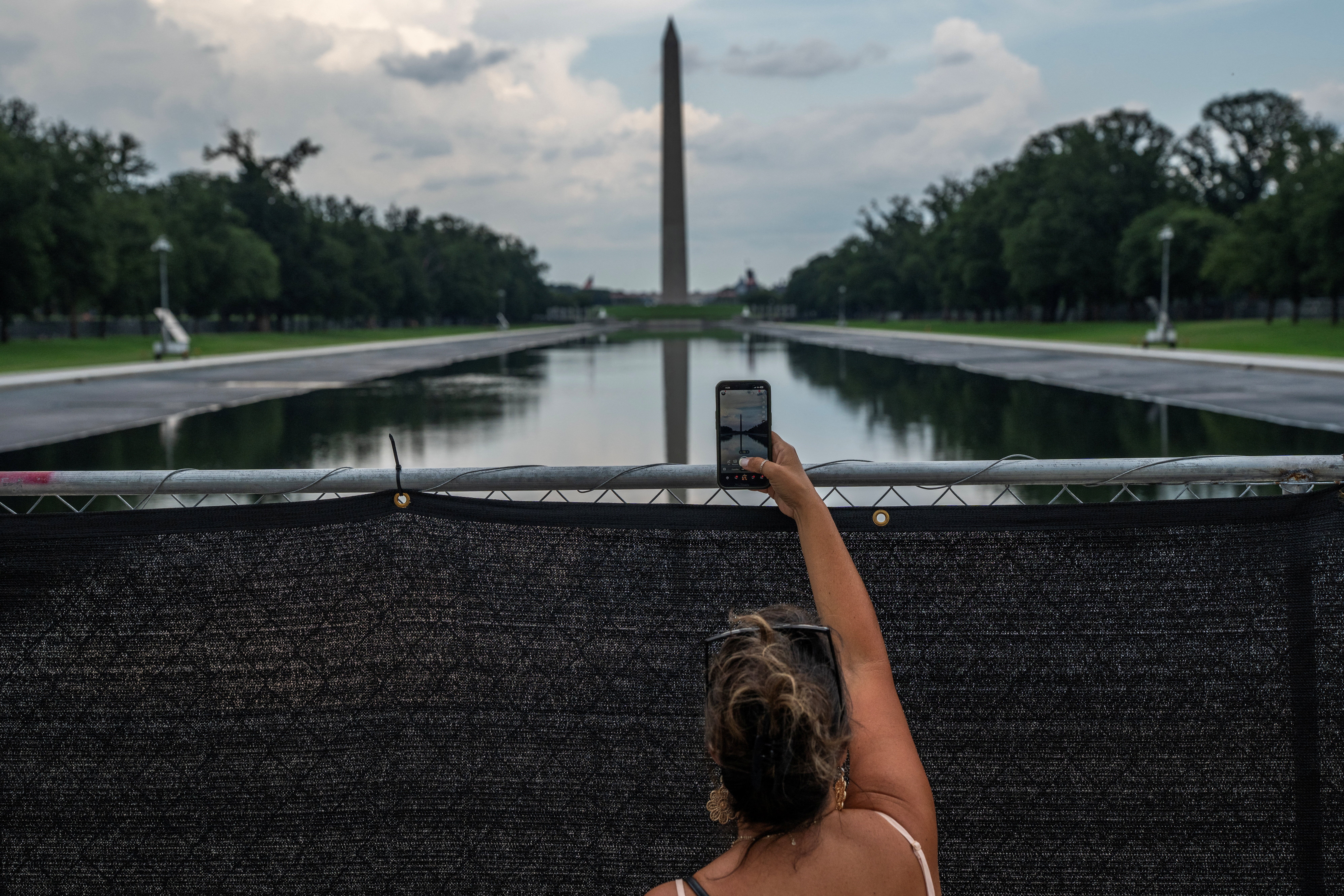 The Reflecting Pool is once again closed to the public as efforts to properly resurface it continue