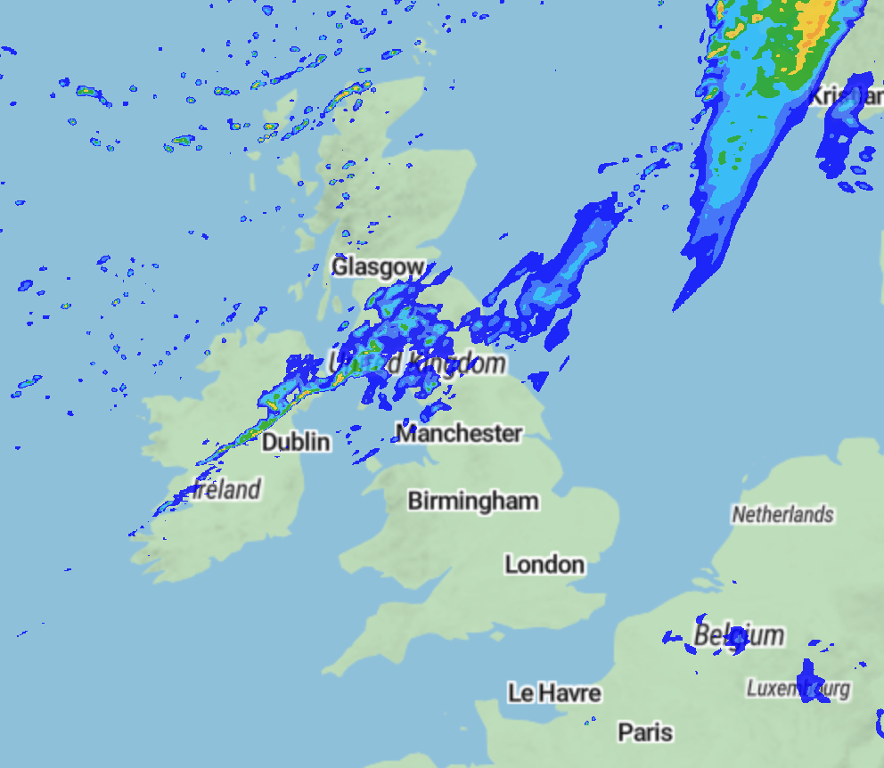 Rain finally hits UK &ndash; but not where it&rsquo;s needed