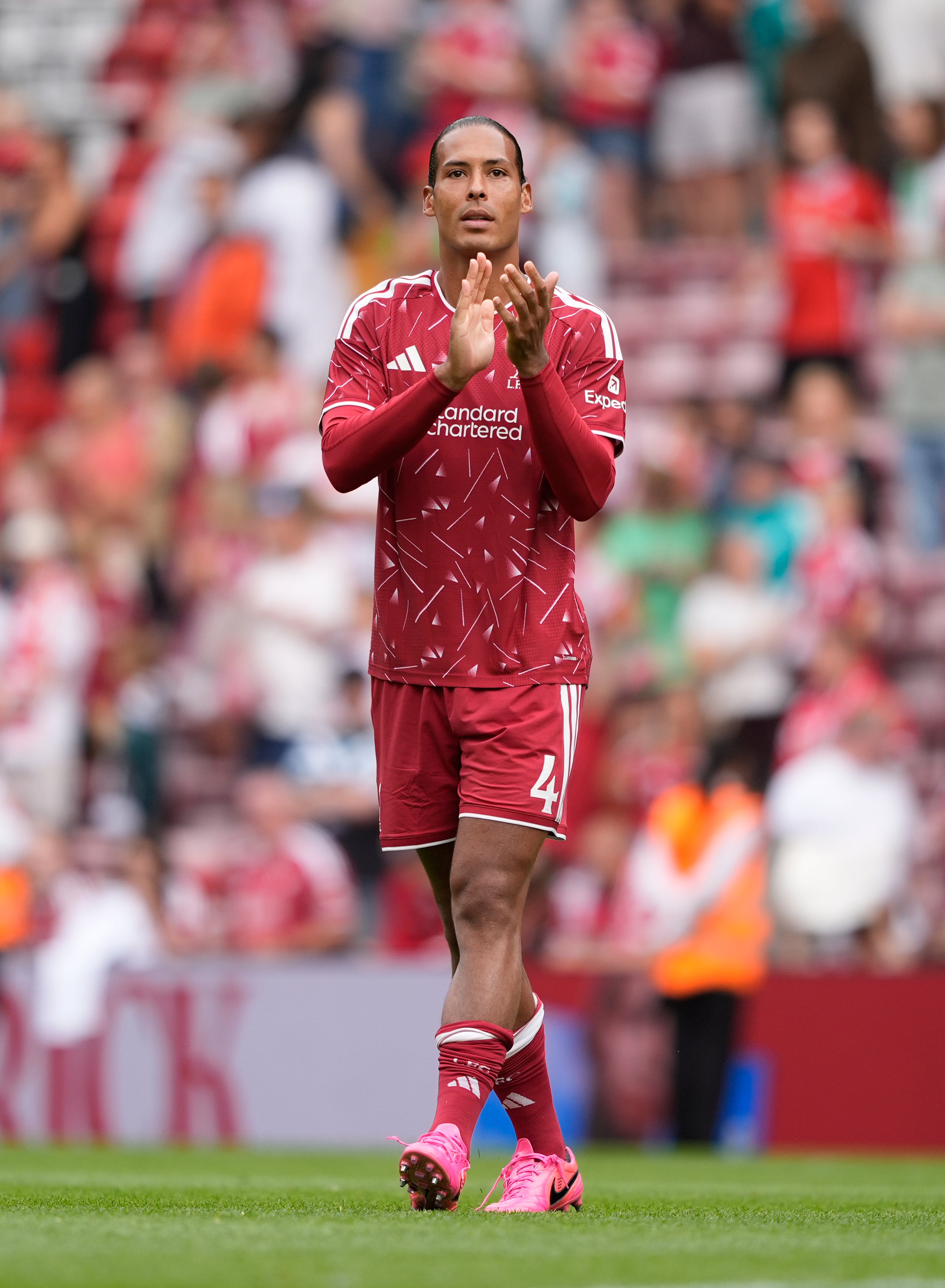 Virgil van Dijk made his first appearance of pre-season but conceded a penalty