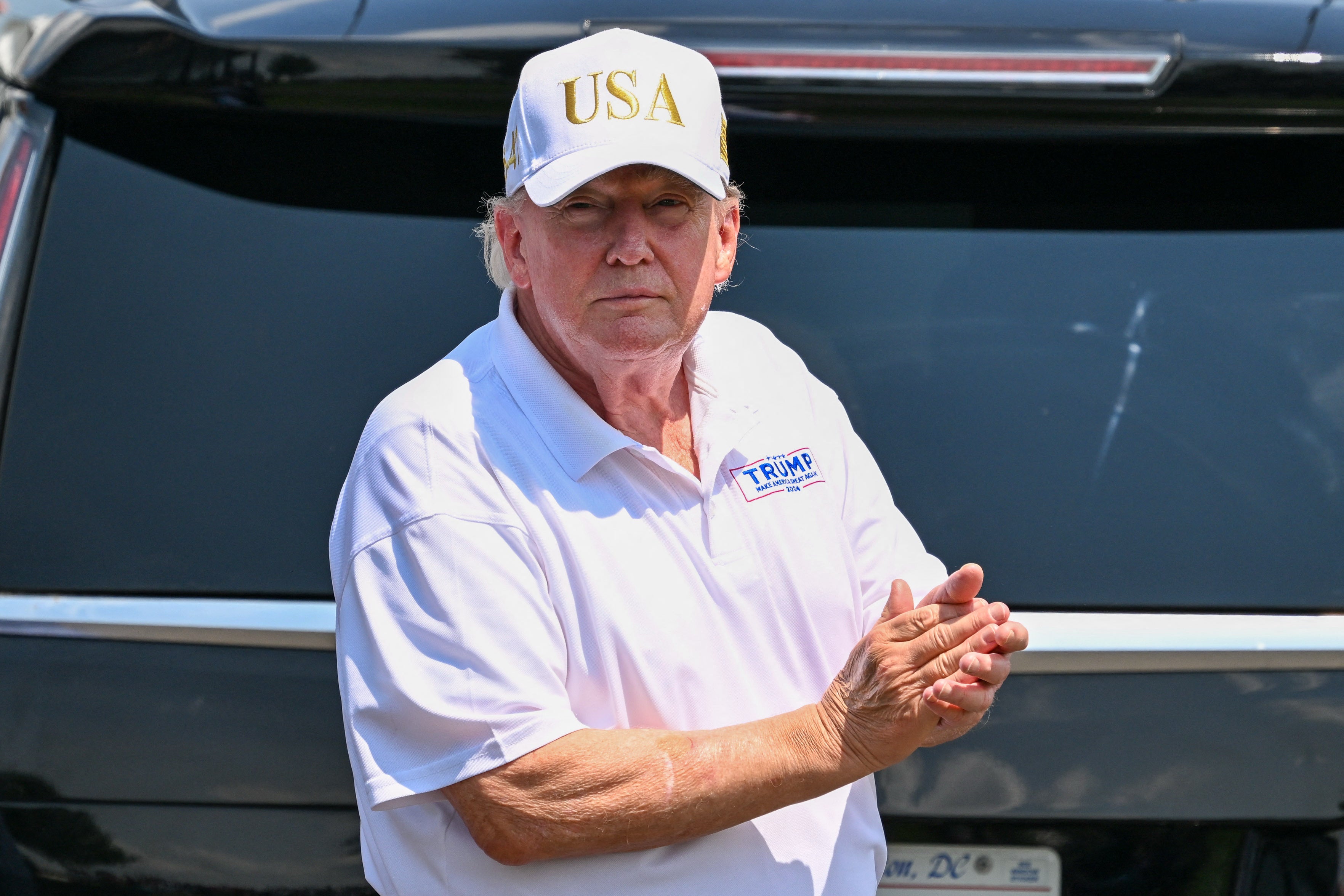 Trump spent the weekend golfing at Bedminster (Reuters)