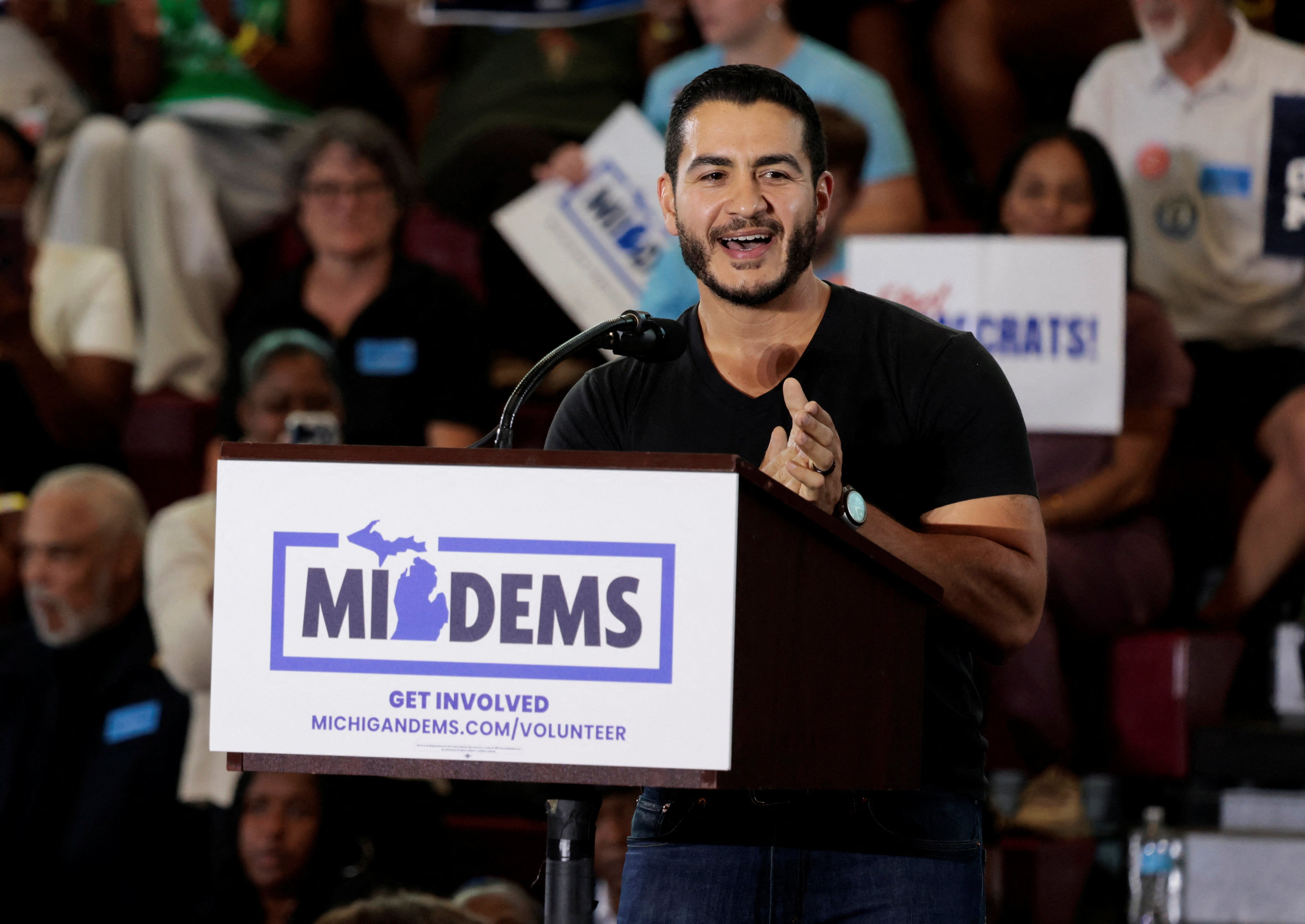 Democratic Senate candidate Abdul El-Sayed poked at Trump after the president accused him of having ‘recently campaigned with a communist fanatic’