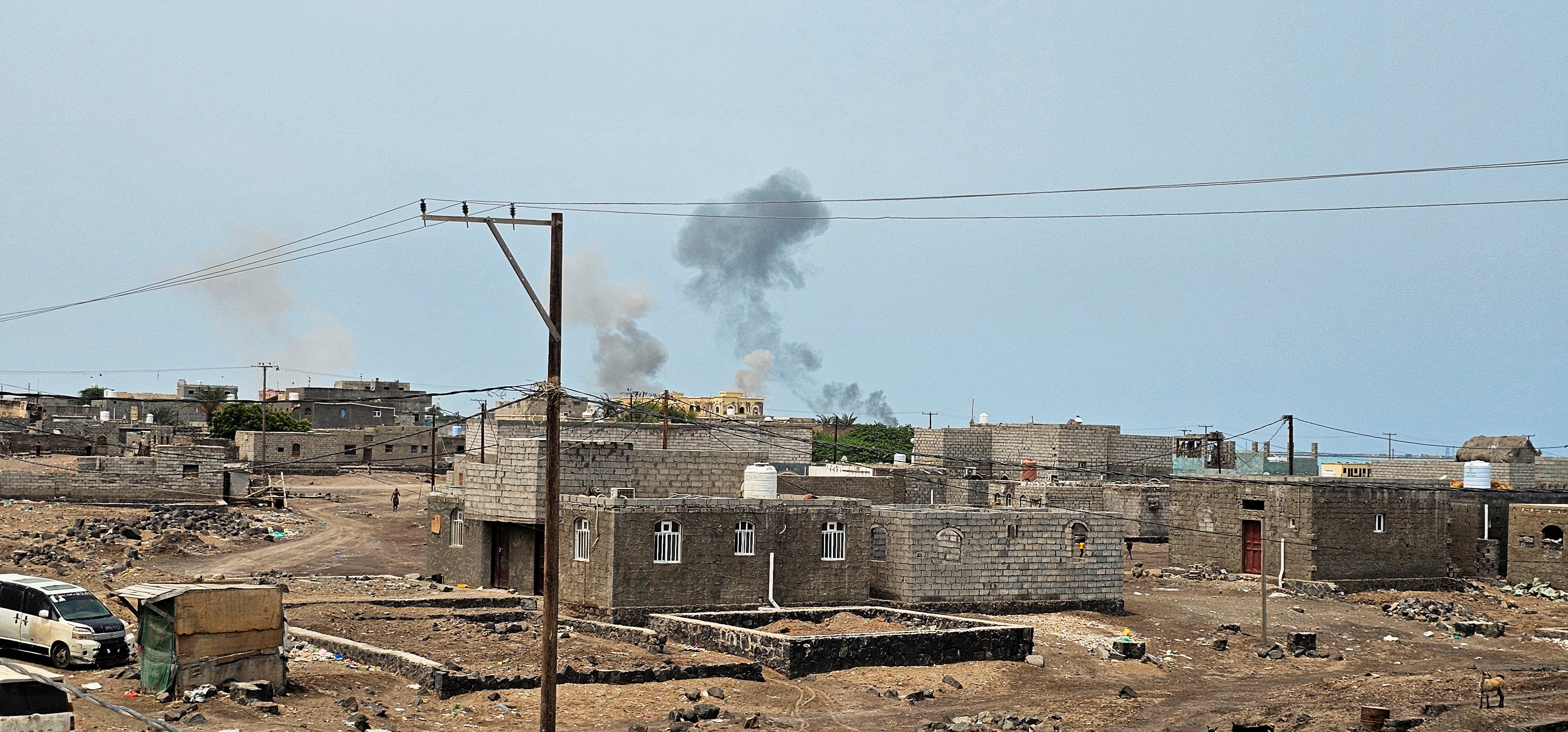 Houthis carry out missile and drone strikes on Yemen's Mocha port city