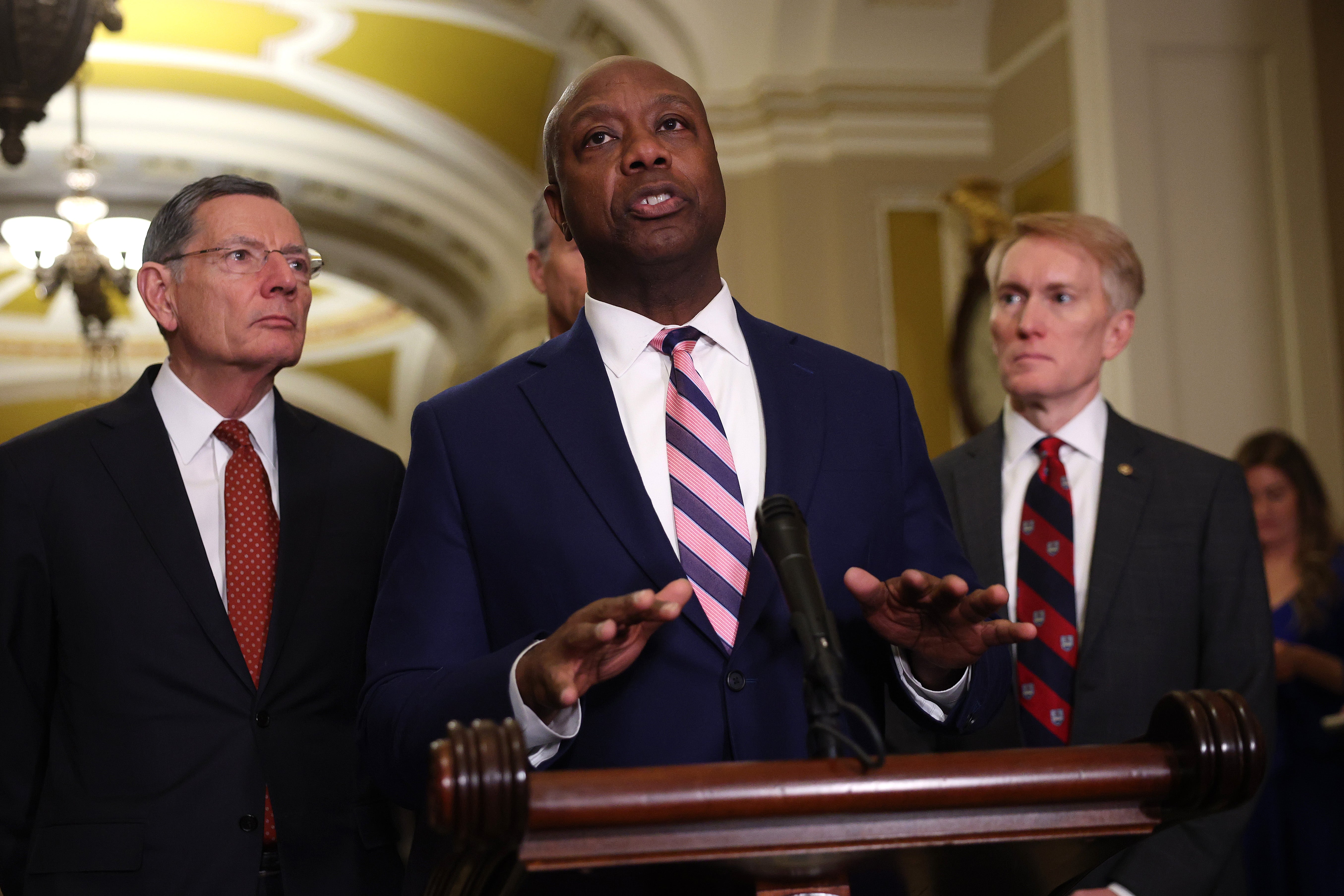 U.S. Sen. Tim Scott joined by Sen. John Barrasso and Sen. James Lankford