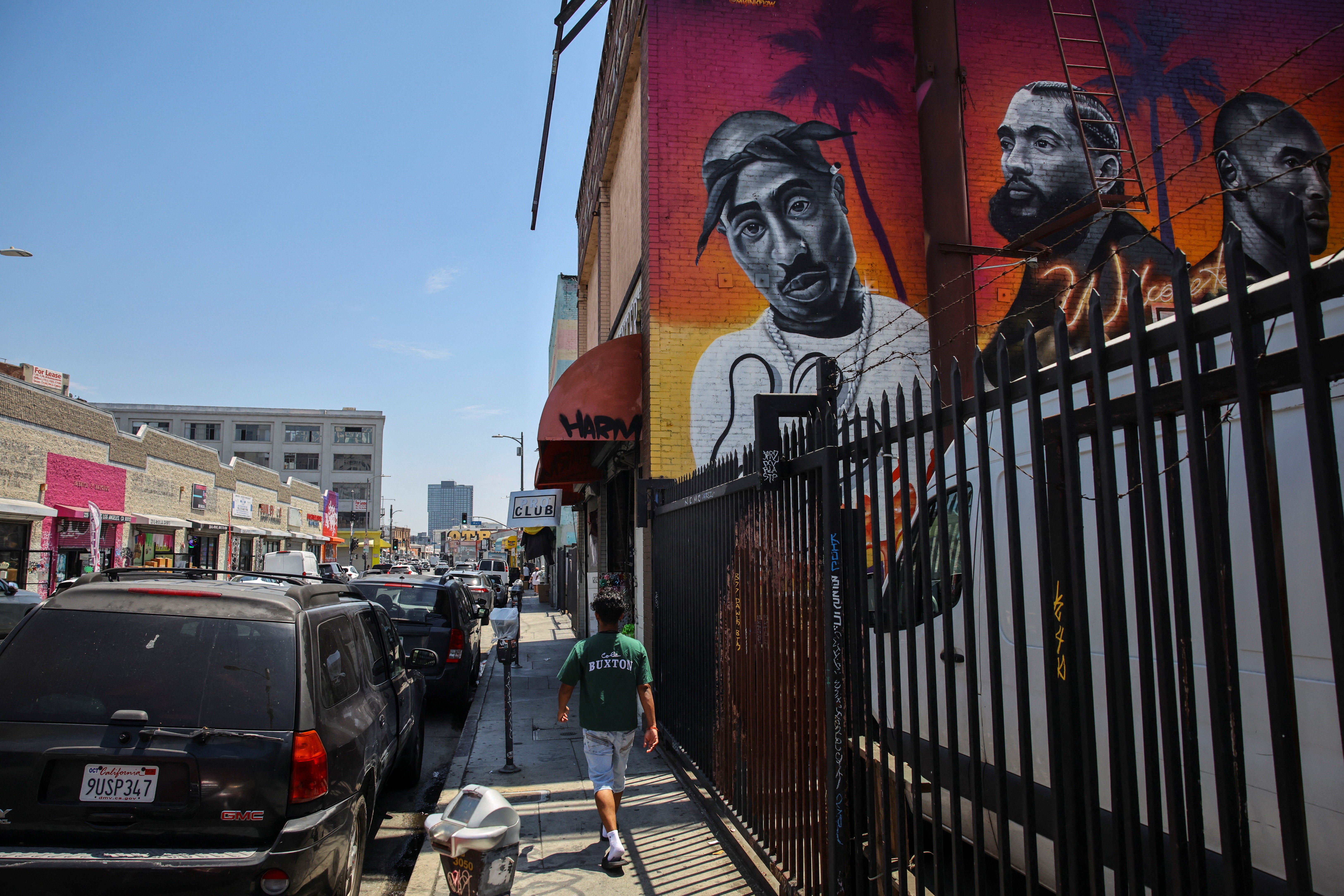 A mural of late rapper Tupac Shakur in Los Angeles, California (Reuters)