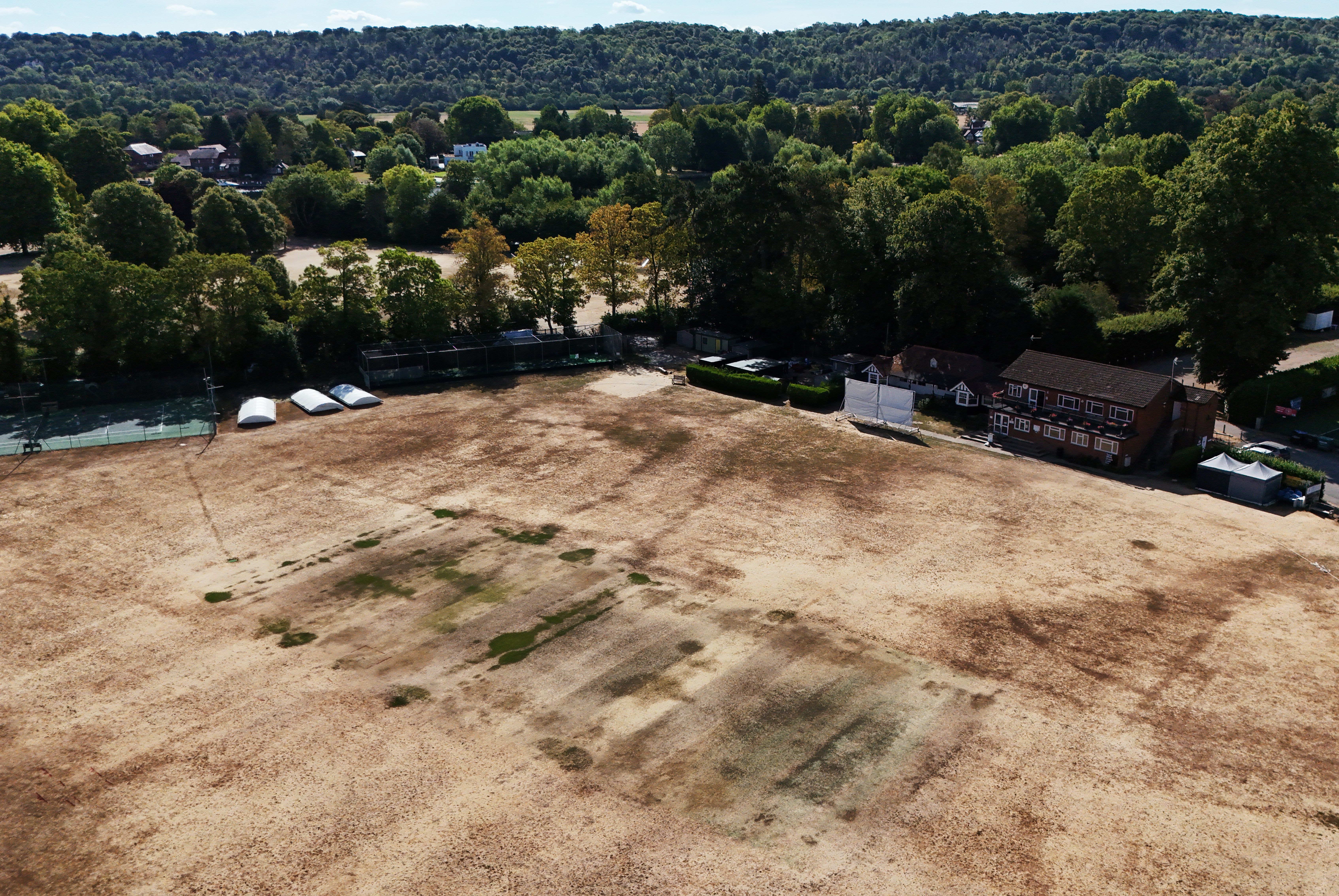 Aerial view of Marlow Cricket Club, Marlow, Buckinghamshire (PA)