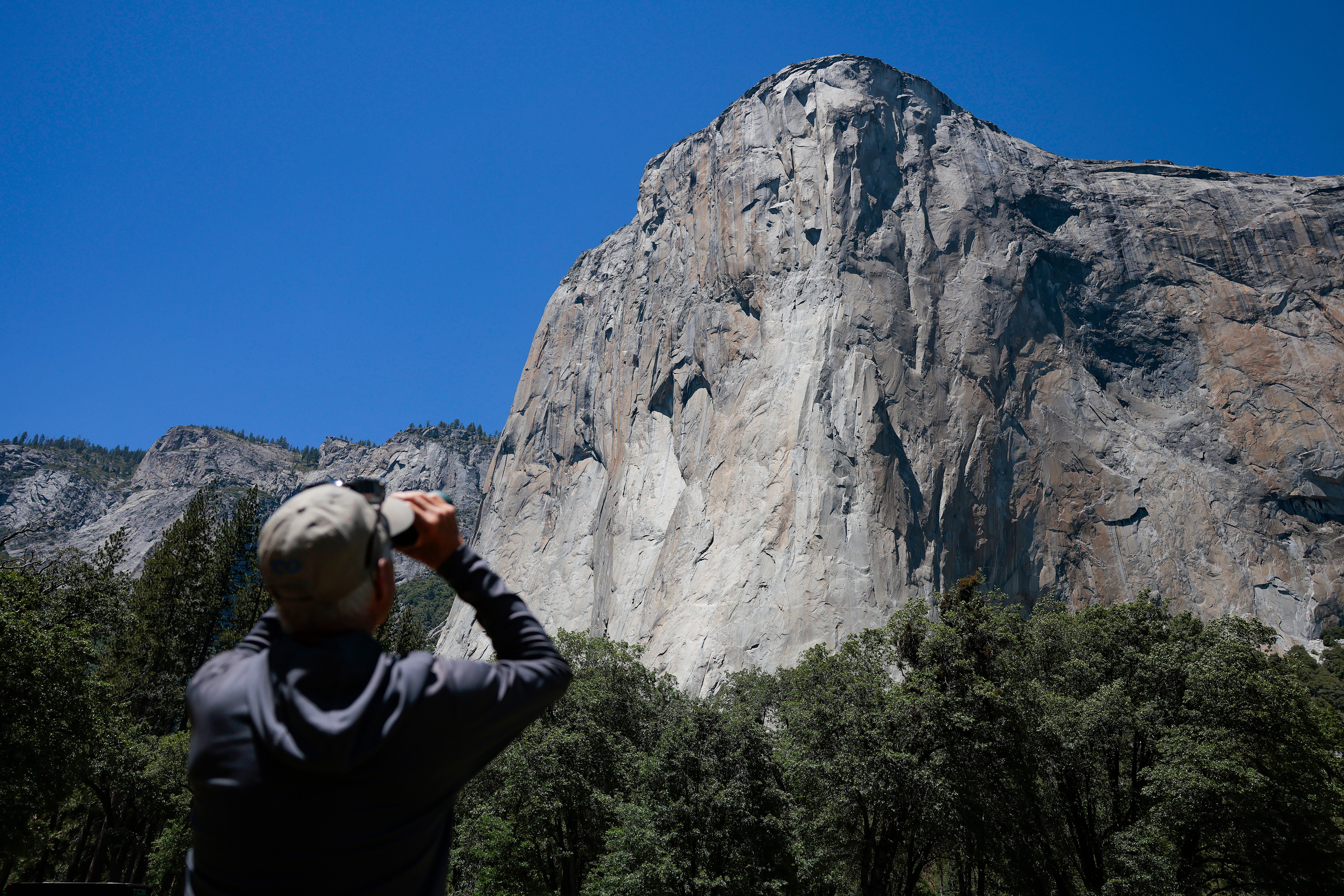 Whisenant climbed El Capitan in Yosemite National Park (pictured) in just under three hours
