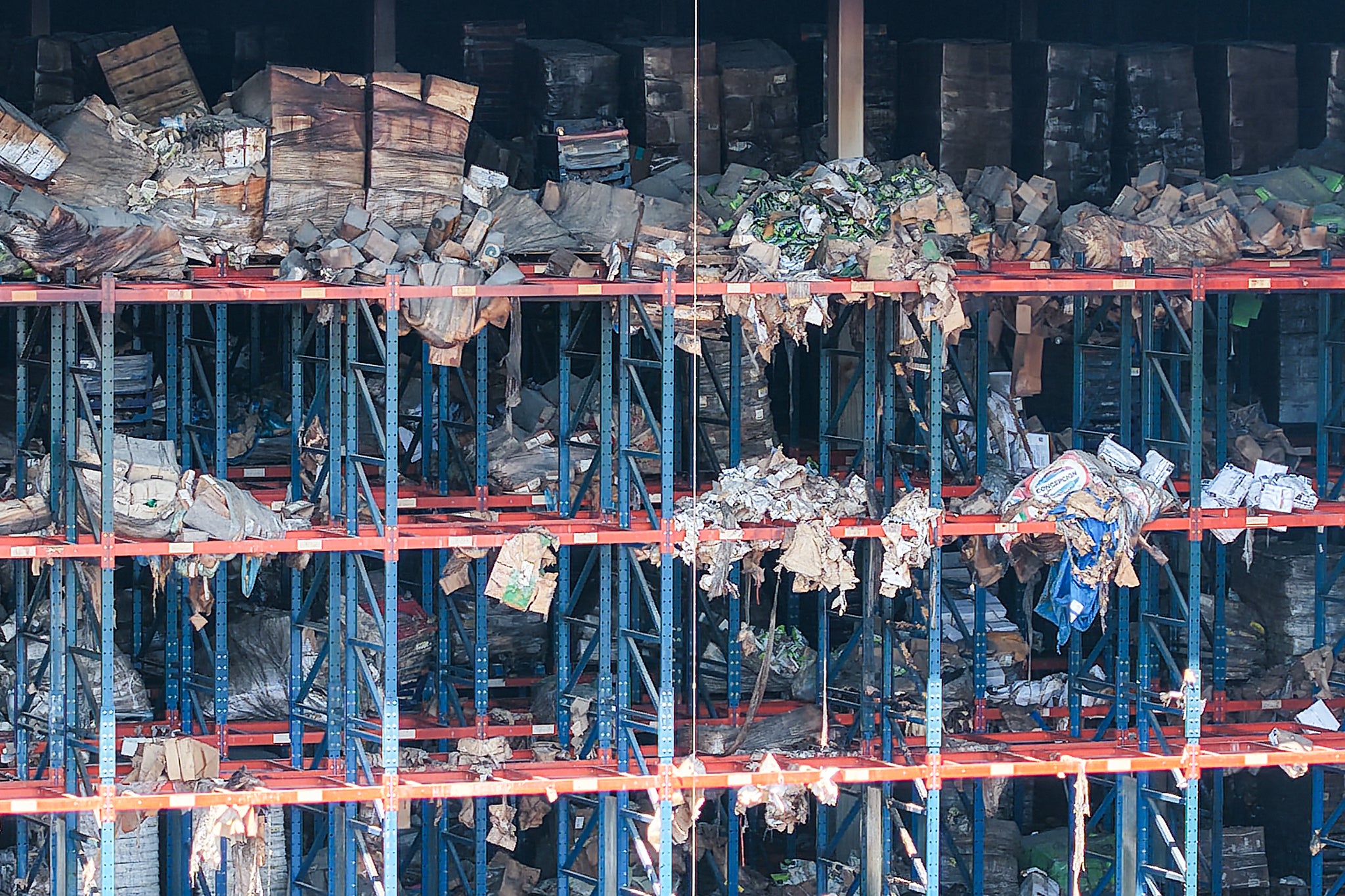 The warehouse contained over 80 million lbs of food at the time of the fire