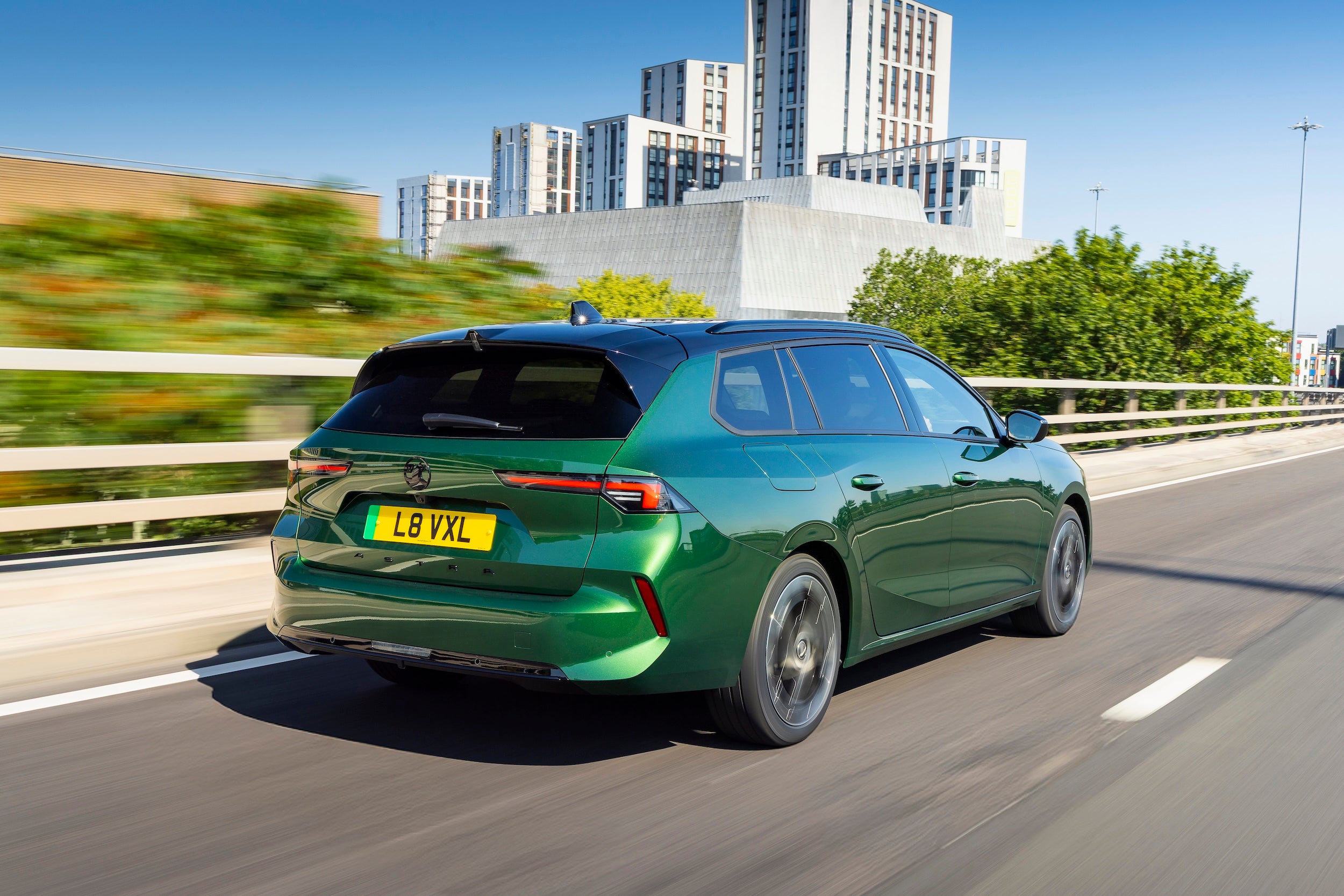 There's no change at the back of the Astra Sports Tourer, but all models get a sporty black roof