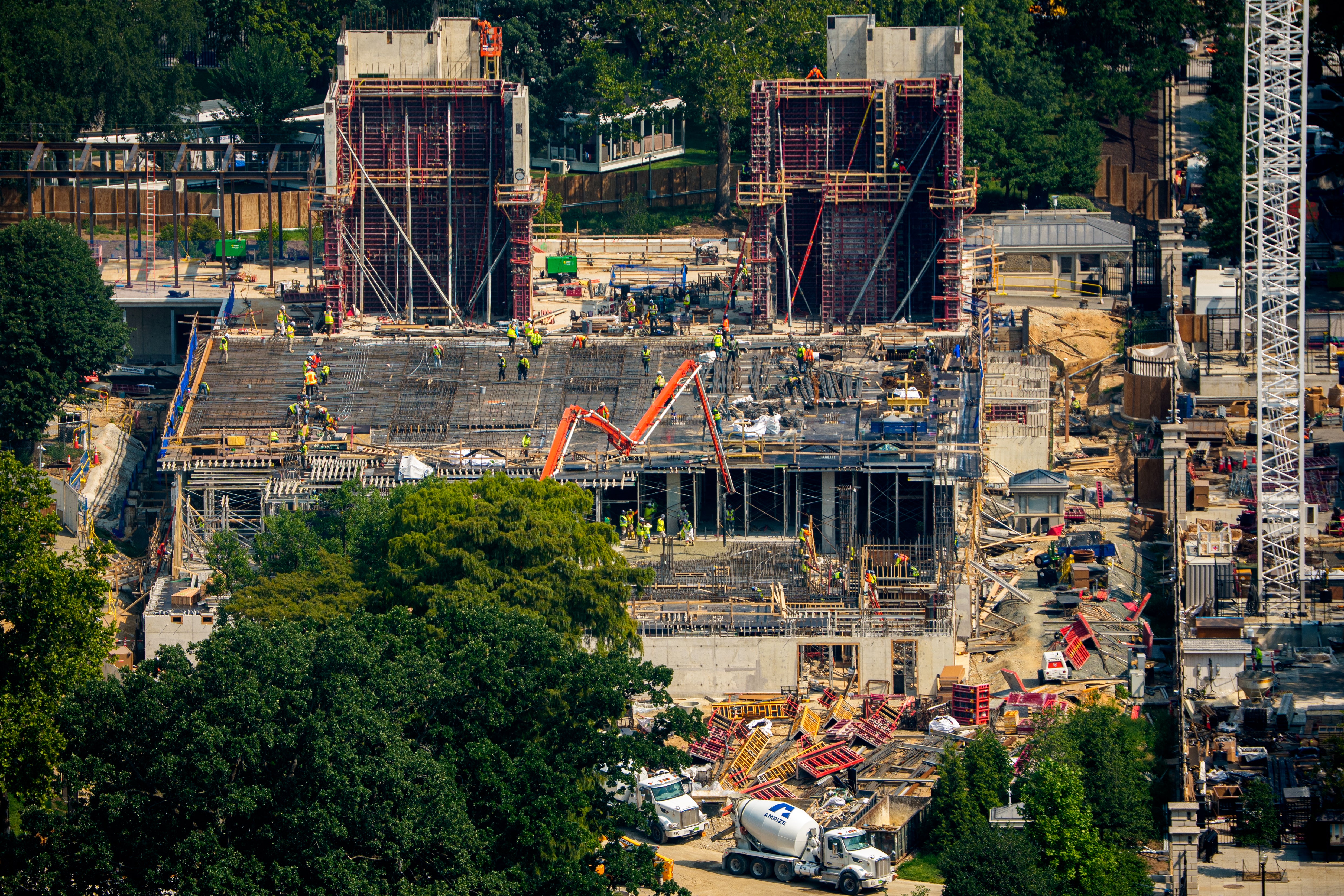 Federal courts have blocked the administration from moving forward on the project without congressional approval, though the government is asking the Supreme Court to step in for permission to continue construction