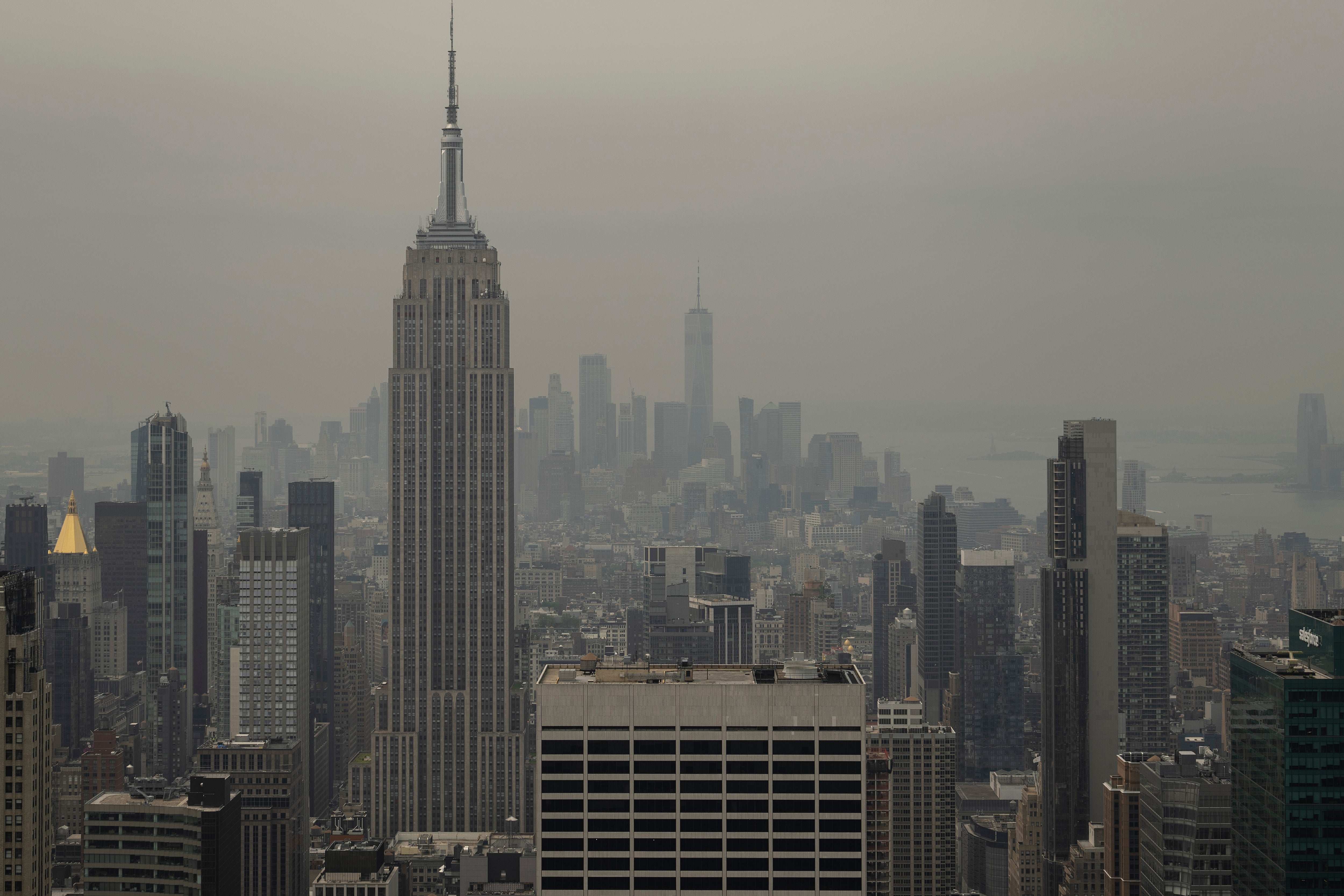 Smoke from Canada has already impacted the US. A haze hit cities such as New York in July (Getty Images)