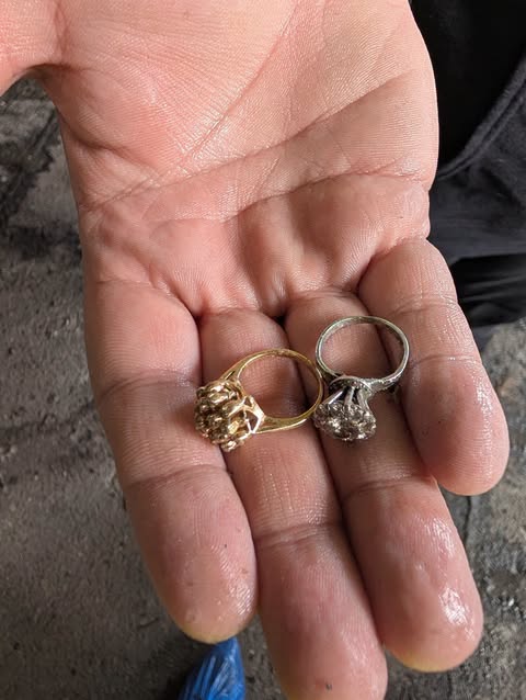Sanitation workers in the country's largest city found two lost heirloom rings after sorting through 20,000 pounds of trash