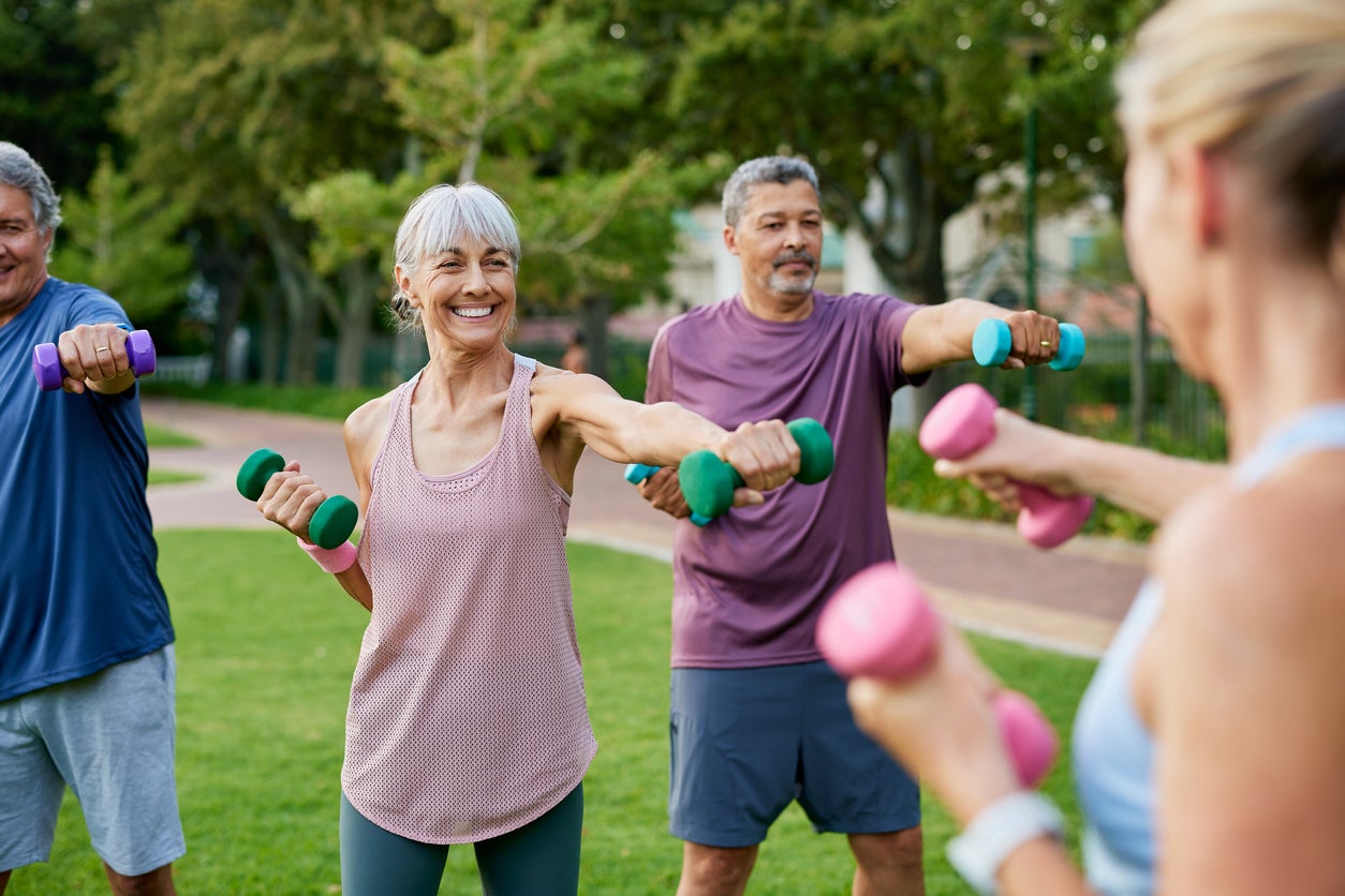 There were benefits for programmes that combined aerobic and resistance training,