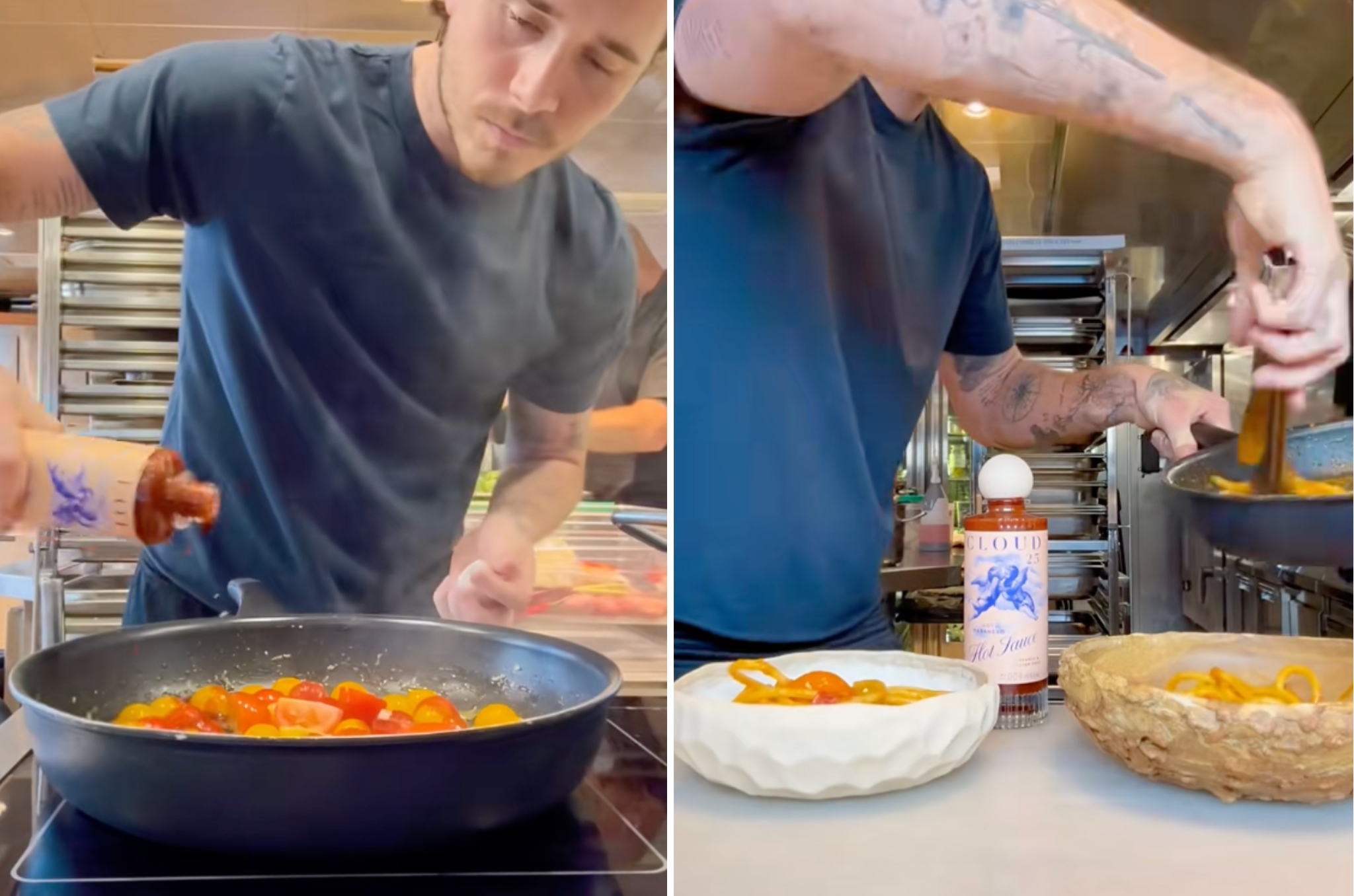 Beckham's video was used to promote his Cloud23 hot sauce