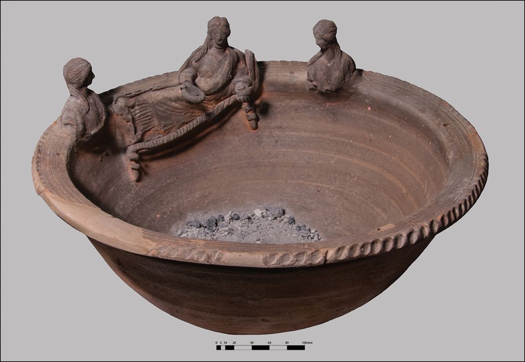 Terracotta censer features a circular base with a slightly raised rim (Antiquity 2026)