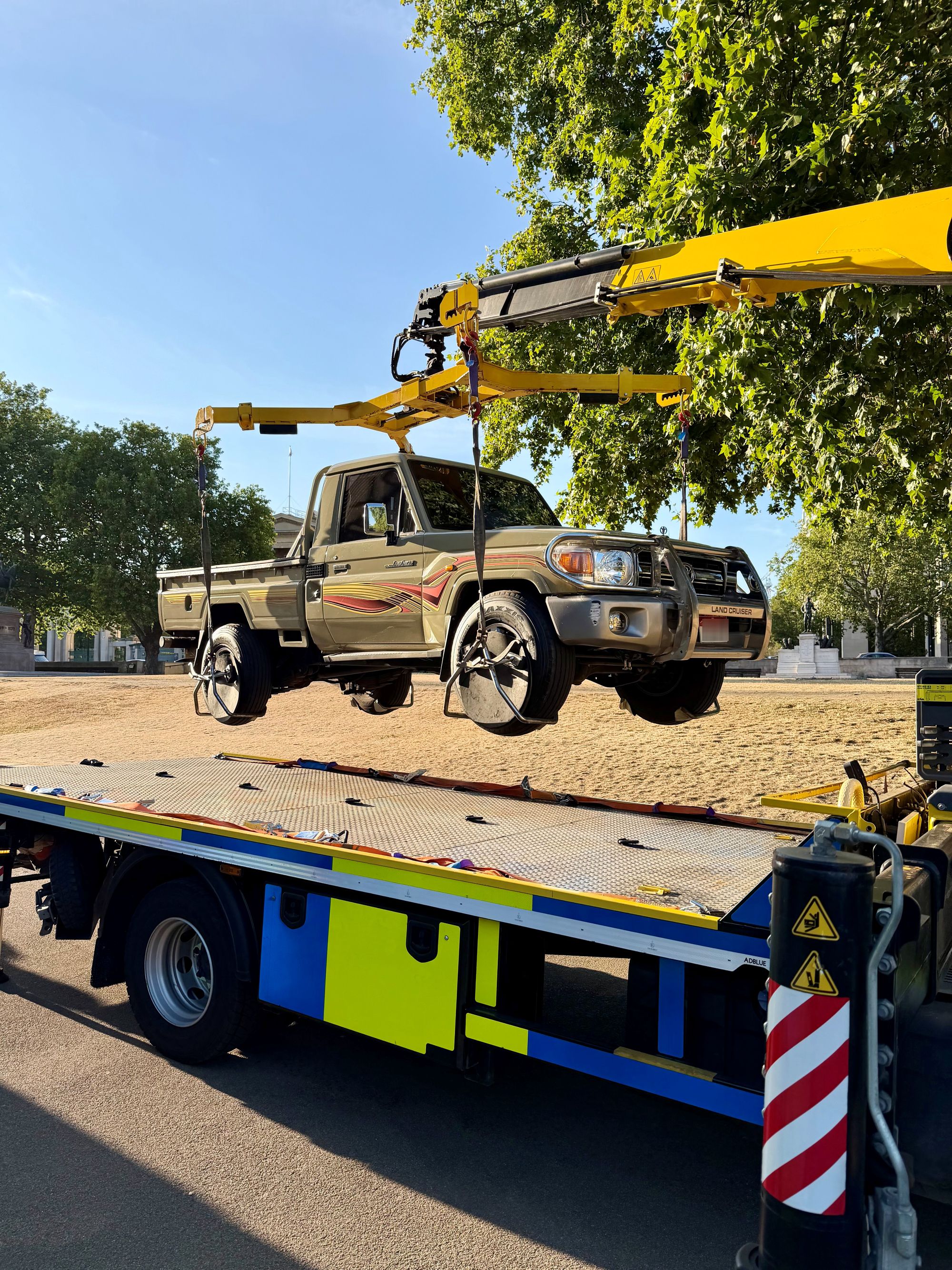 A seized Toyota Land Cruiser