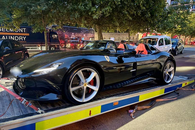 Ferrari worth £3.7million among supercars seized in London operation