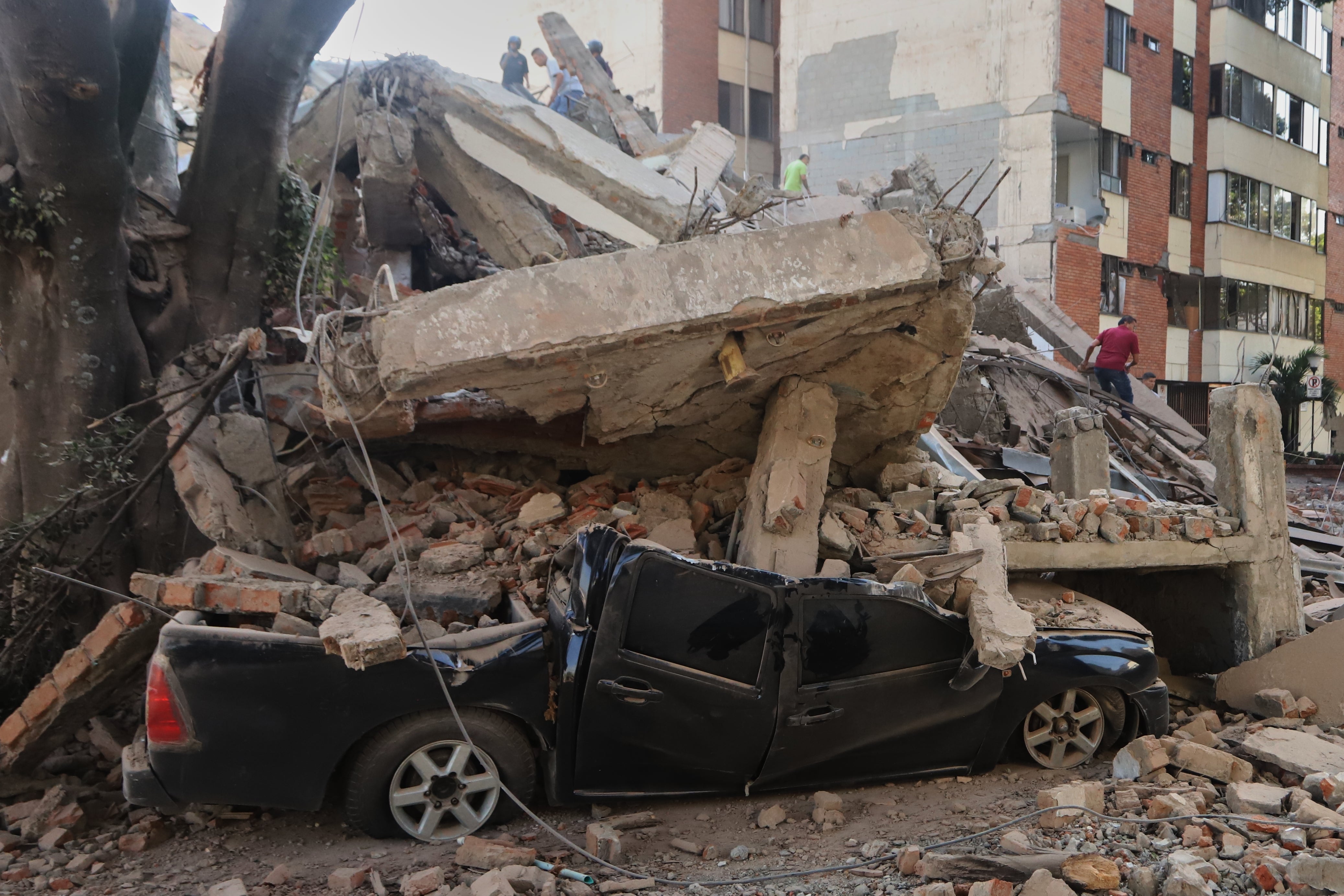 Emergency services are still hunting for survivors amongst the wreckage (Copyright 2026 The Associated Press. All rights reserved)