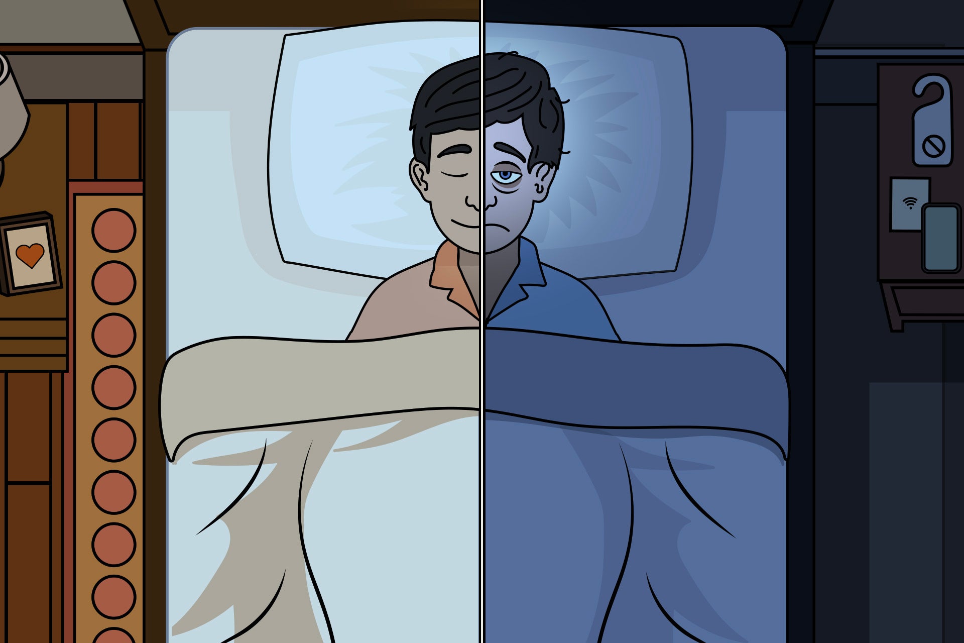 Most people have trouble sleeping for the first time in a new place