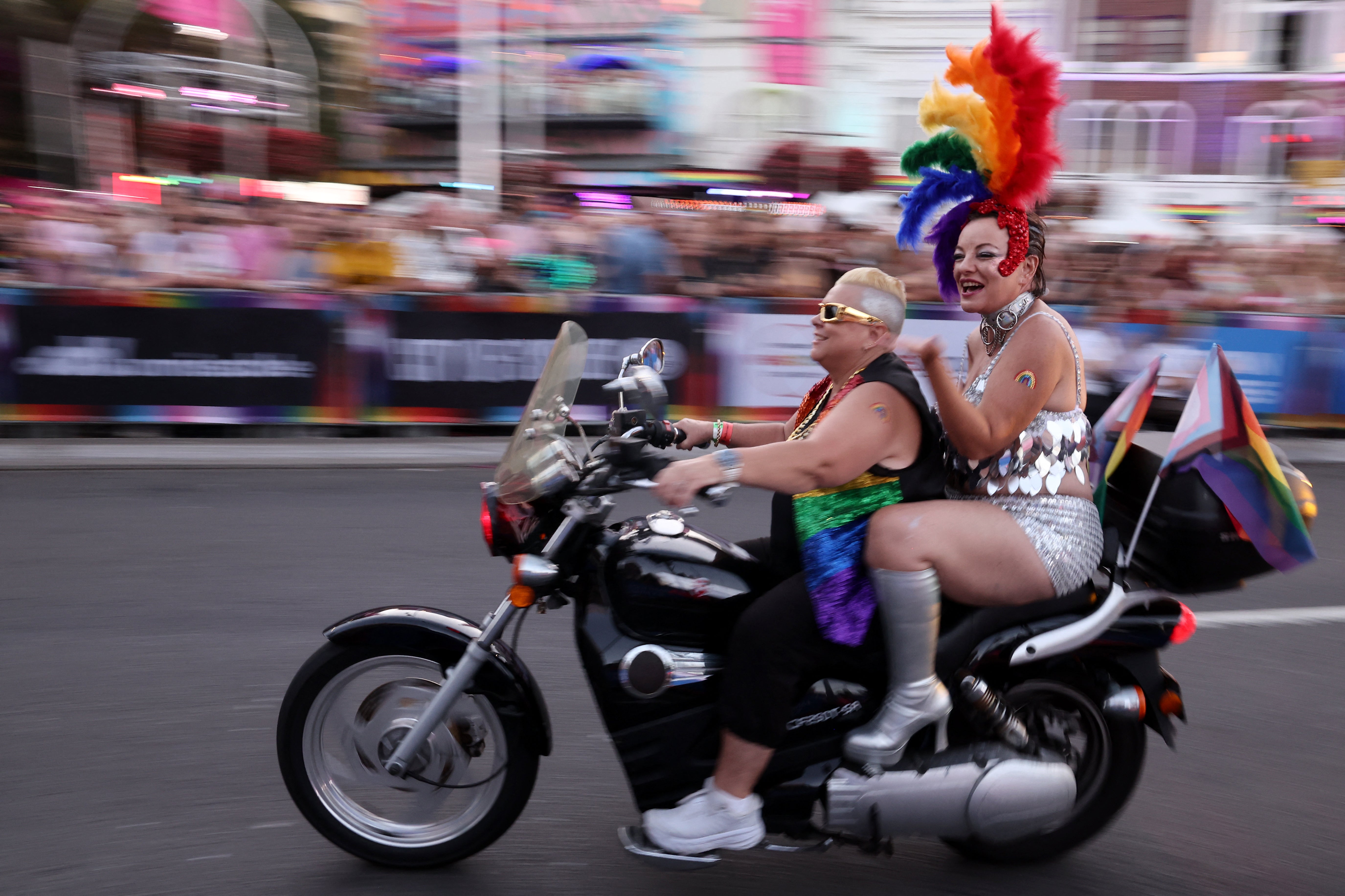 People participate in the 47th Sydney Gay and Lesbian Mardi Gras Parade in Sydney (AFP/Getty)